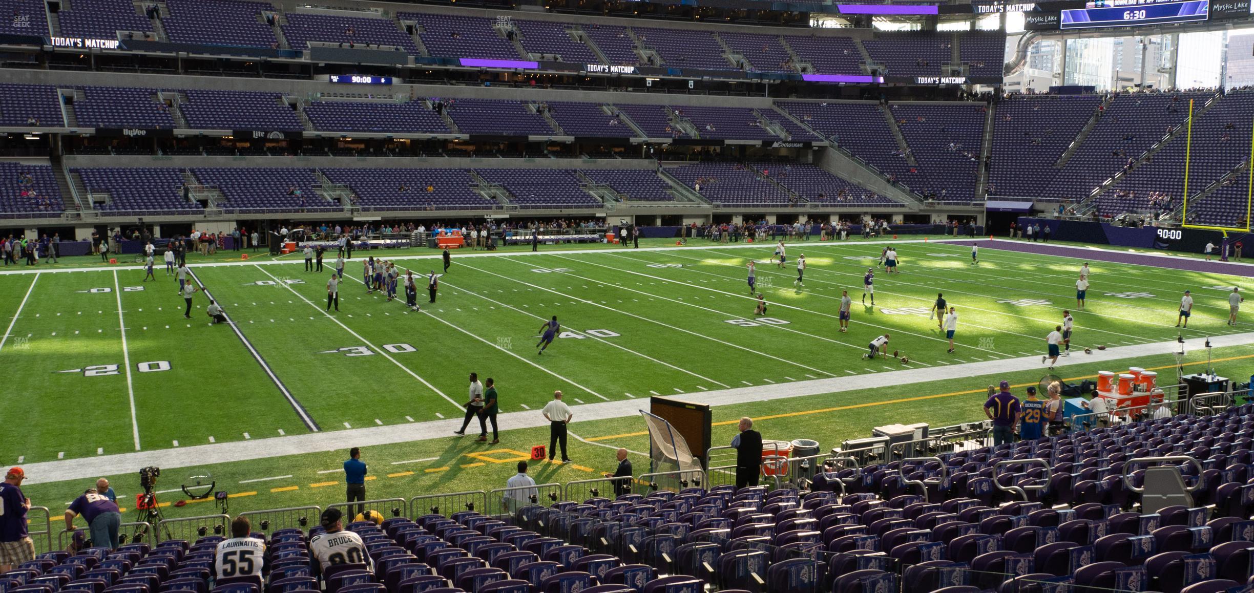 Seating view for U.S. Bank Stadium Section 111