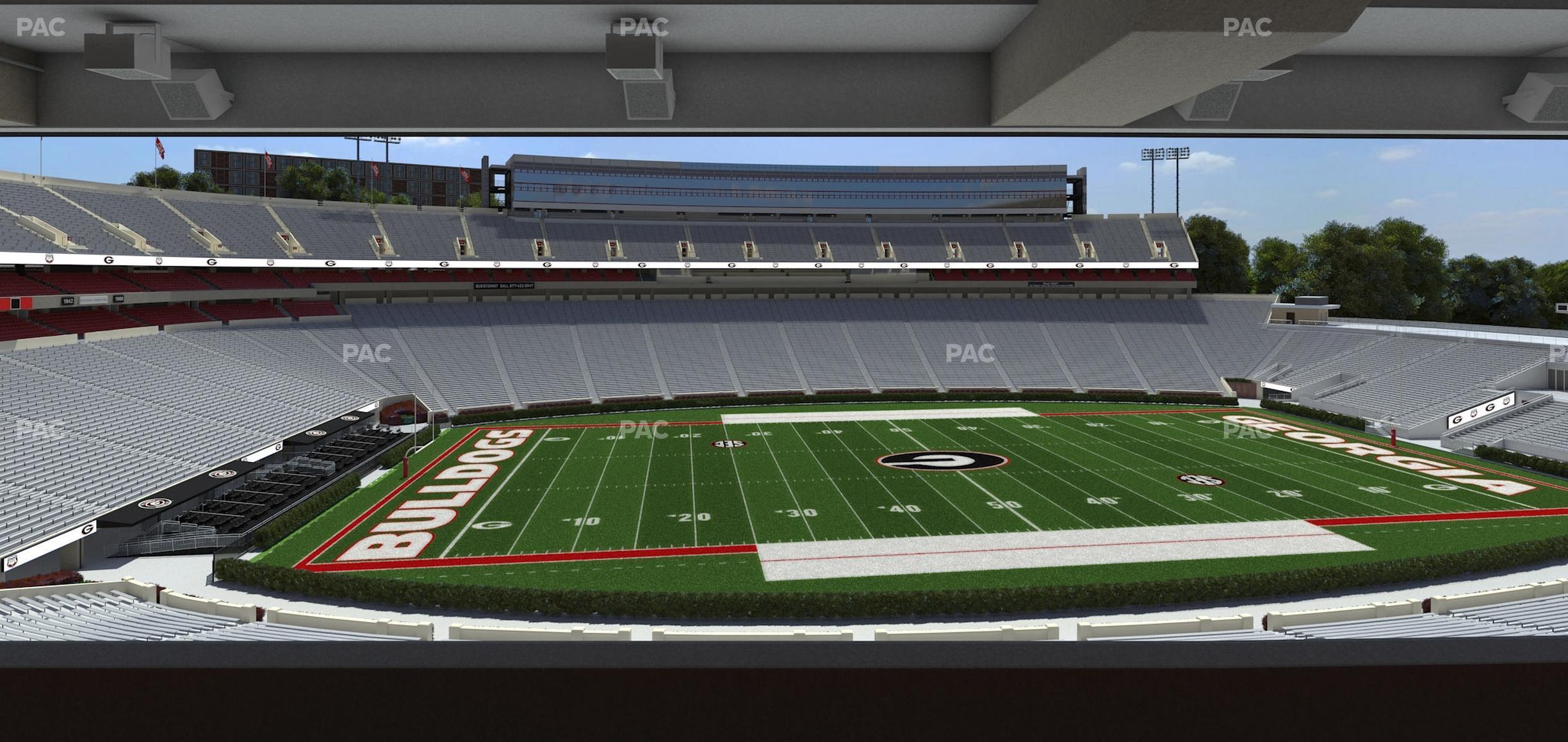 Seating view for Sanford Stadium Section North Club 209