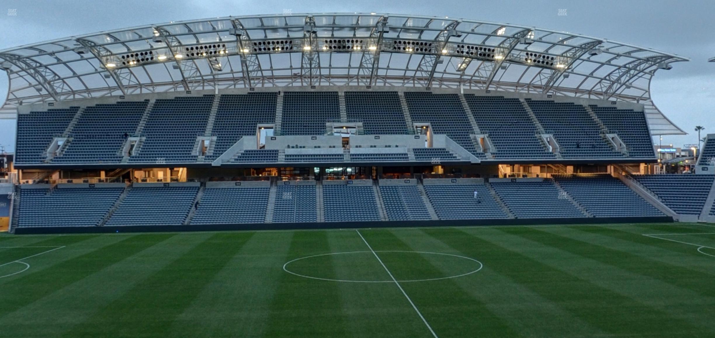 Seating view for BMO Stadium Section Directors Box 7