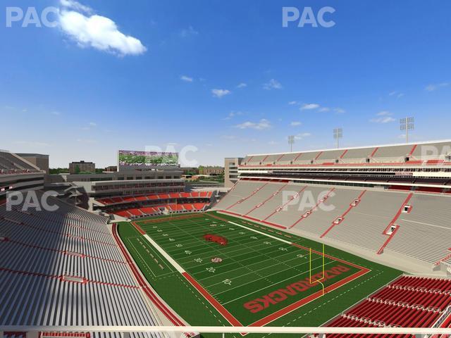 Seating view for Razorback Stadium Section 539