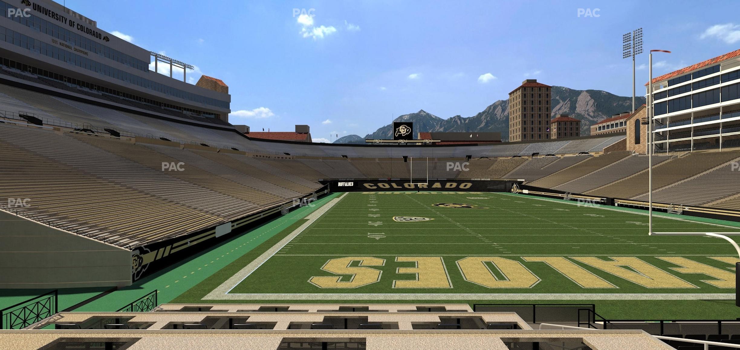 Seating view for Folsom Field Section Loge Box 154