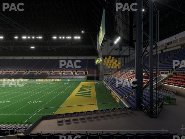 Seating view for Fargodome Section Elevated 30