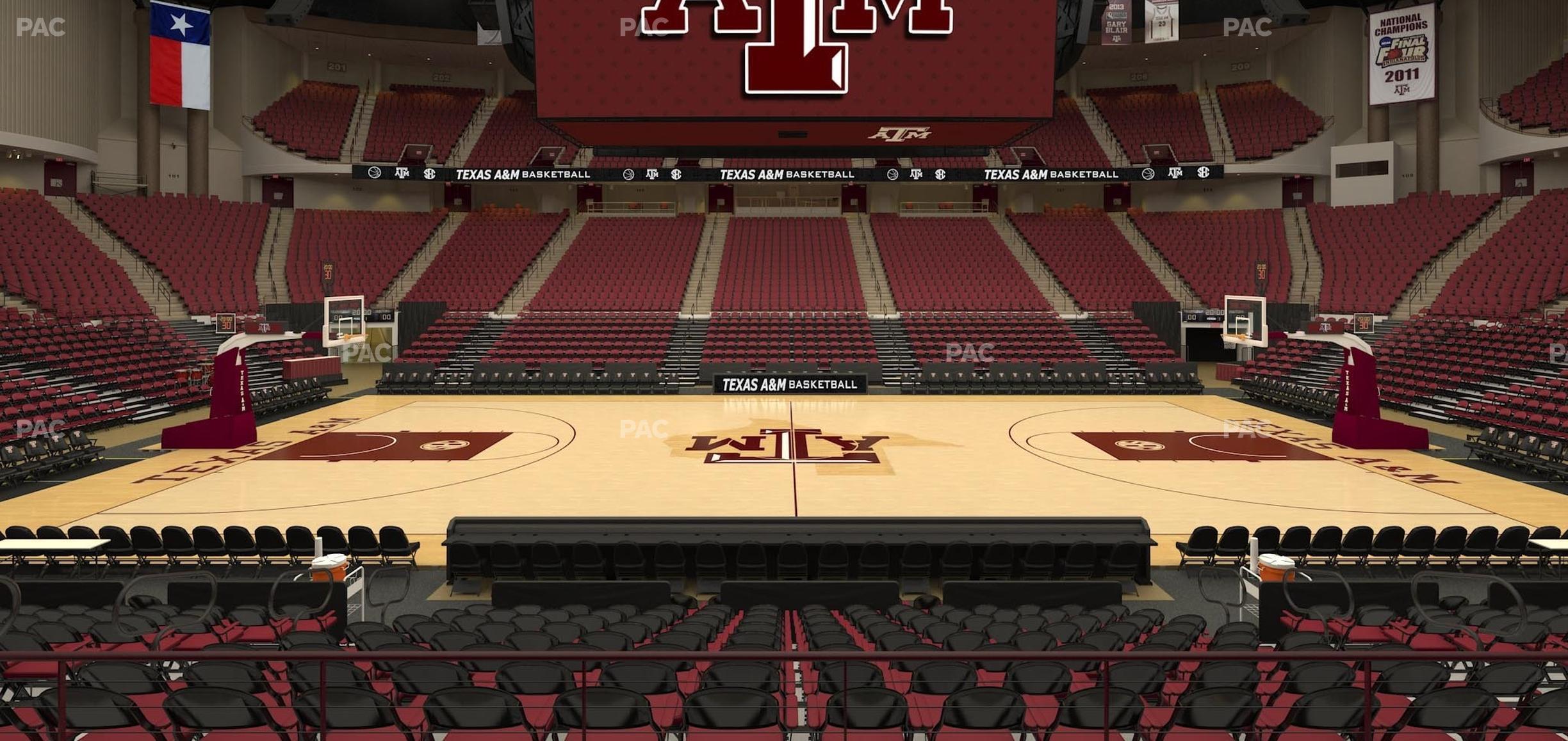 Seating view for Reed Arena Section 121