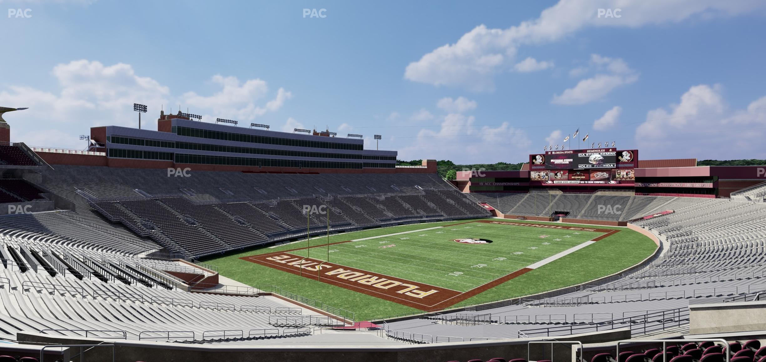 Seating view for Doak Campbell Stadium Section Club 215