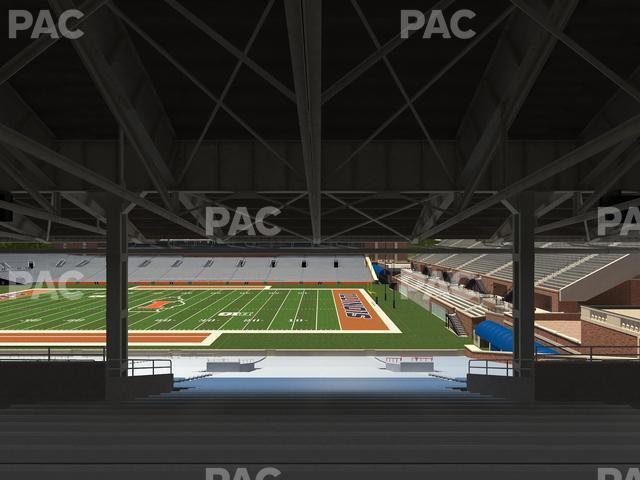 Seating view for Memorial Stadium - IL Section Back 102