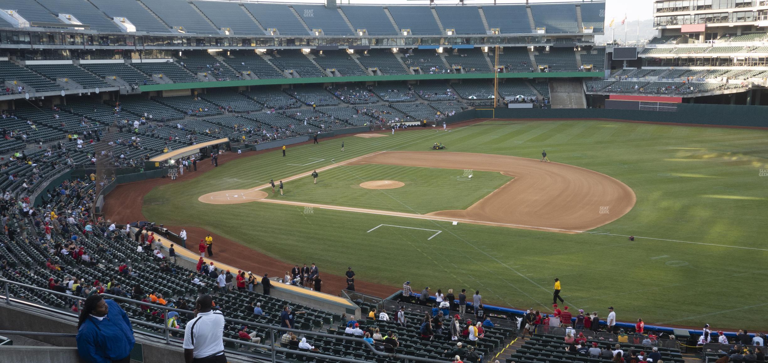 Seating view for Oakland Coliseum Section 210