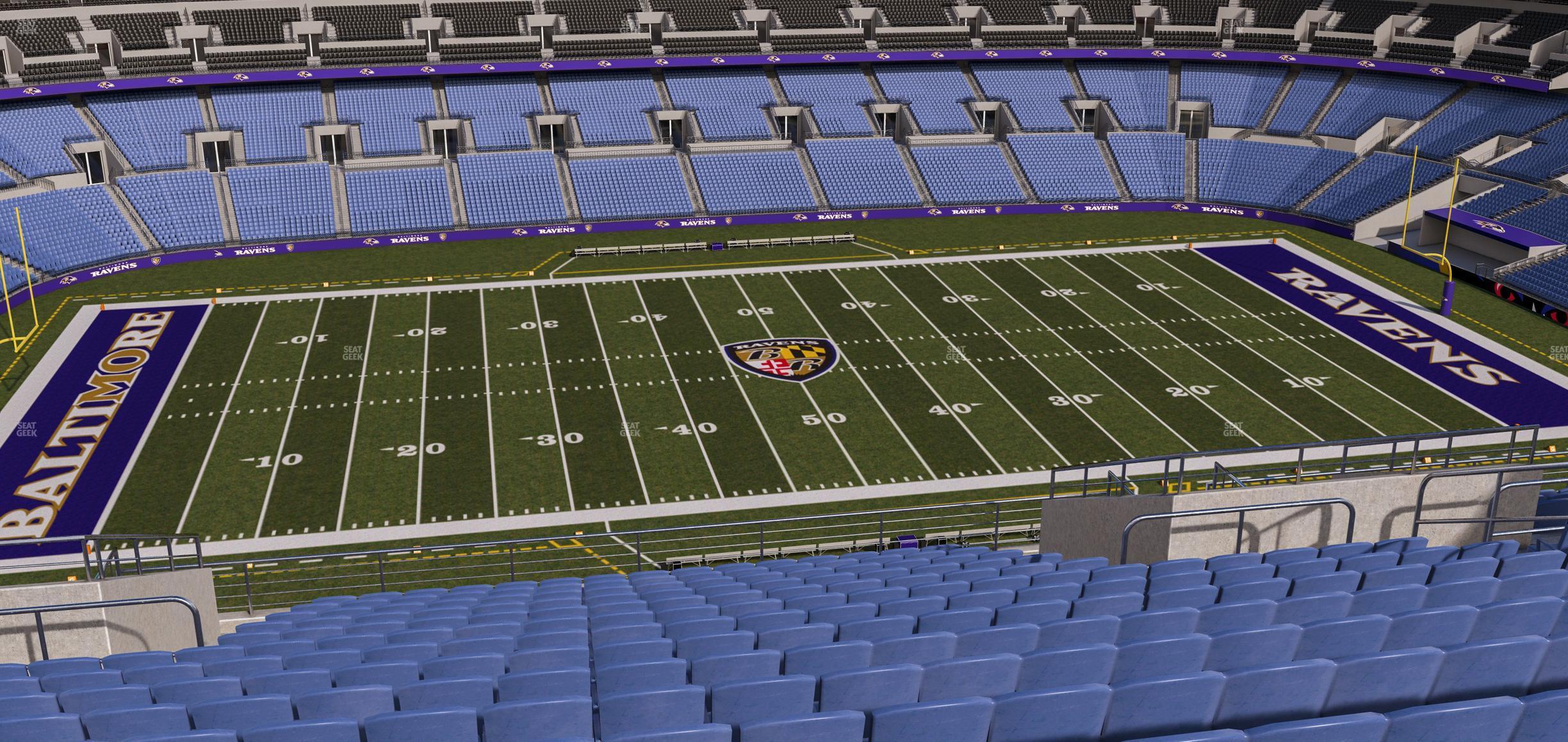 Seating view for M&T Bank Stadium Section 528