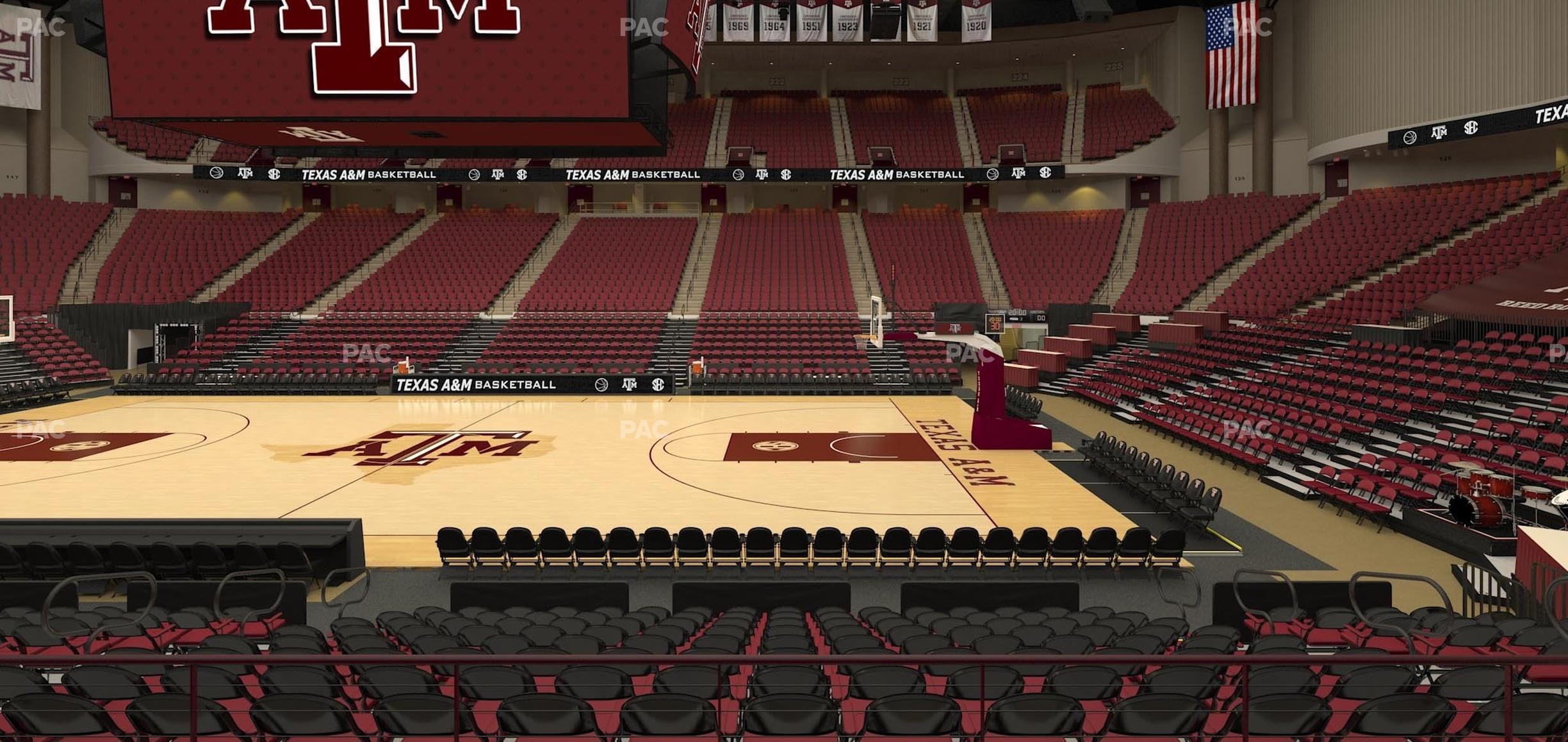 Seating view for Reed Arena Section 104