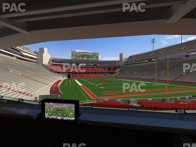 Seating view for Razorback Stadium Section Loge 61