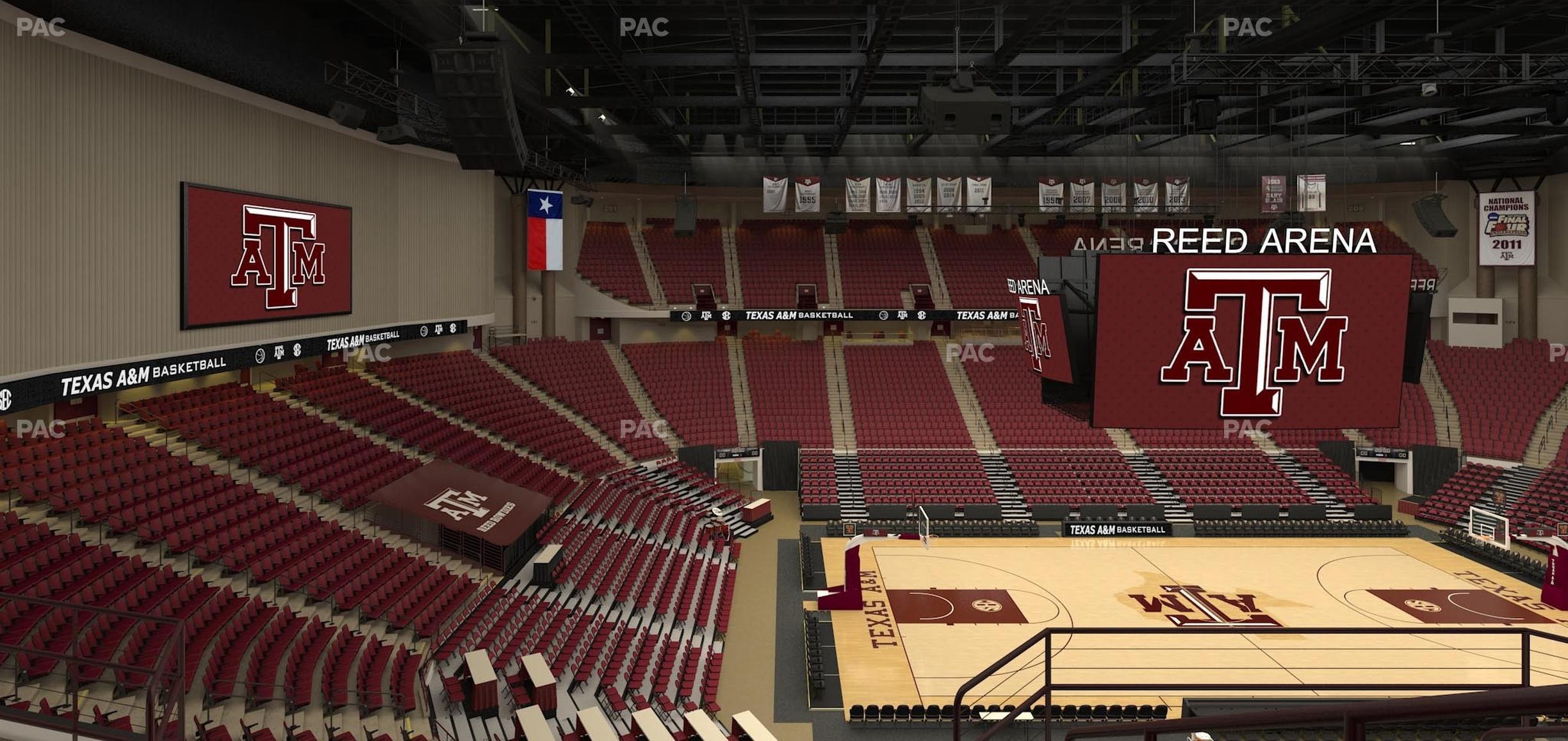 Seating view for Reed Arena Section 223