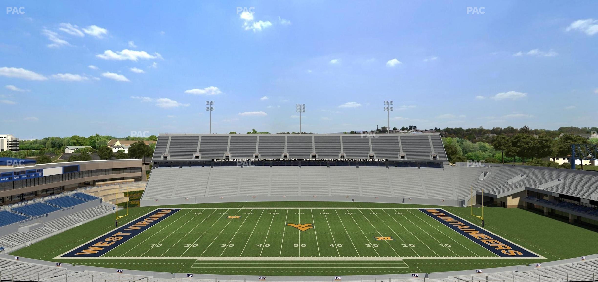 Seating view for Mountaineer Field at Milan Puskar Stadium Section 217