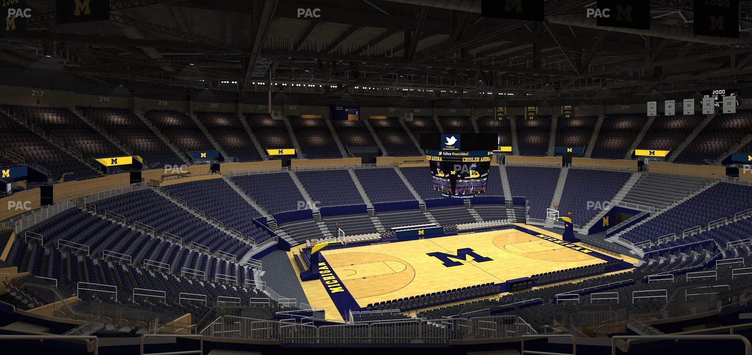 Seating view for Crisler Center Section 208