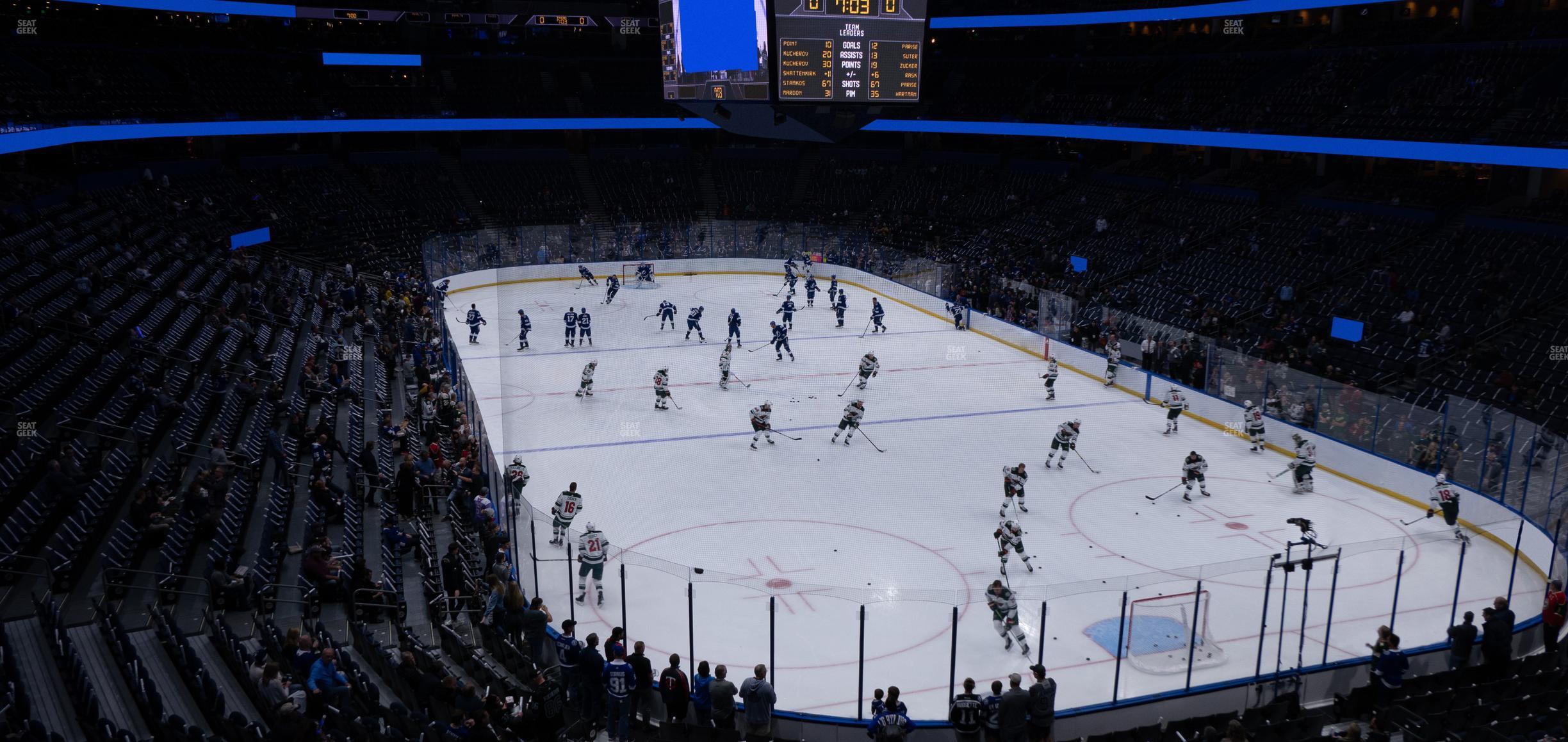 Seating view for Amalie Arena Section 210