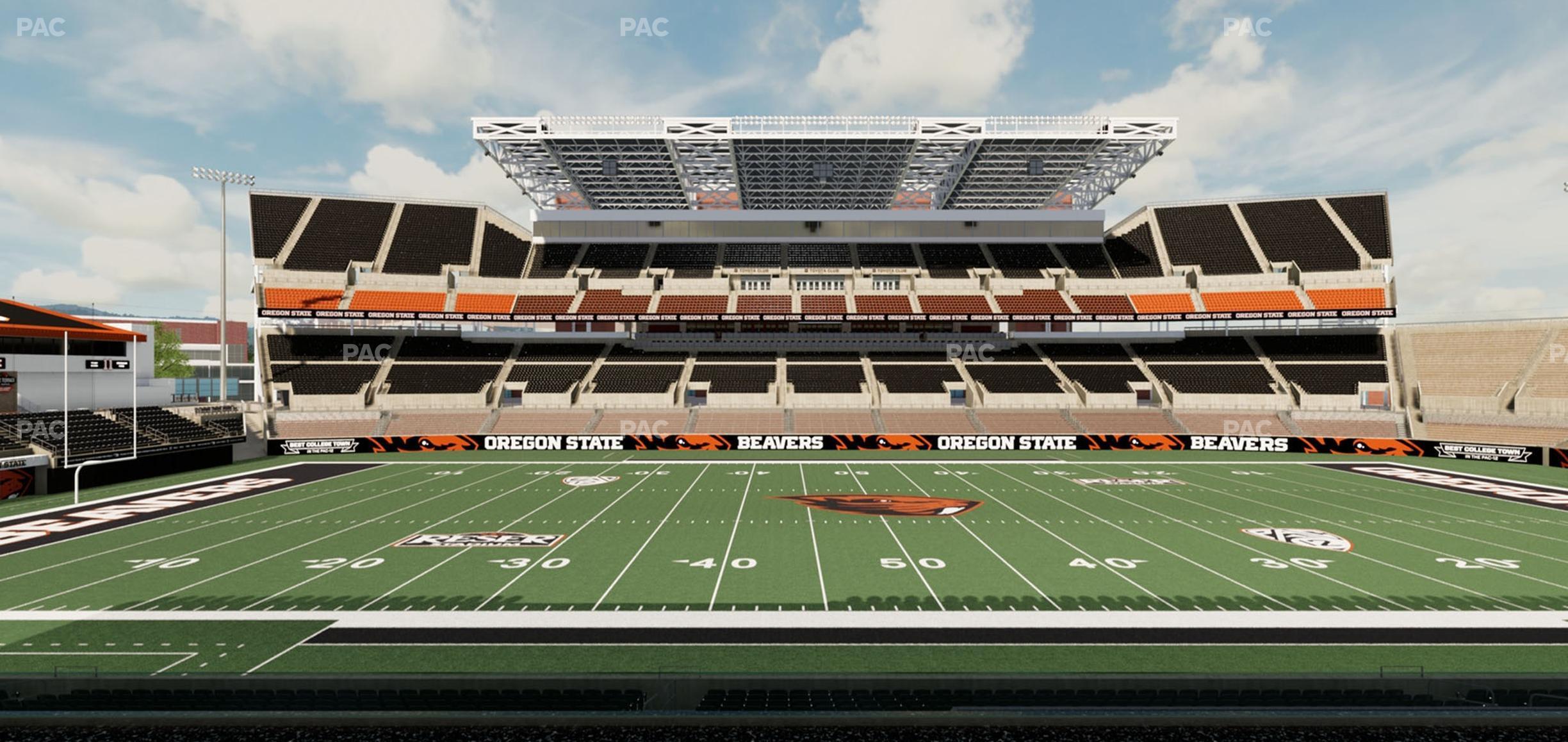 Seating view for Reser Stadium Section Box 18