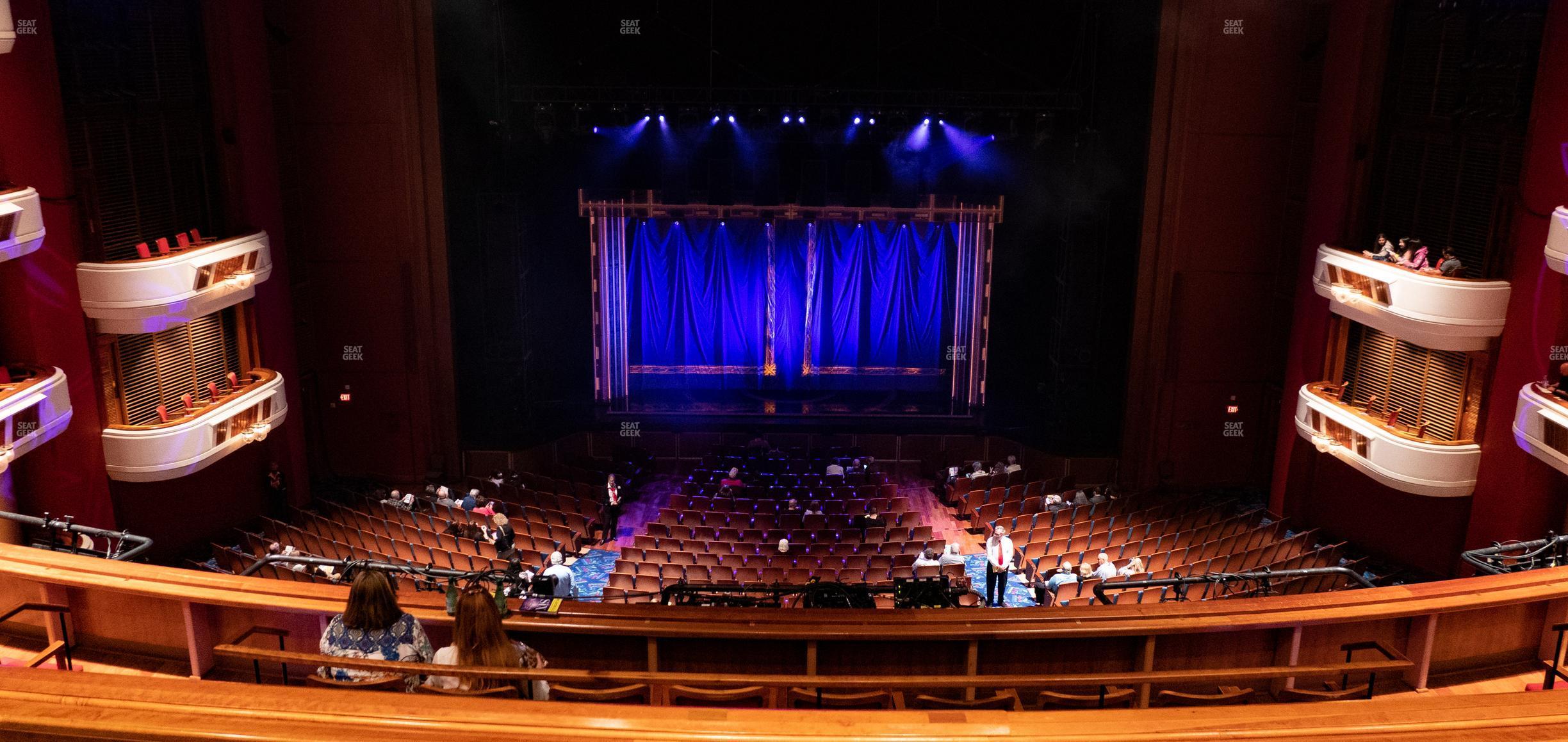 Seating view for Au-Rene Theater at the Broward Center Section Mezzanine Center Club Level