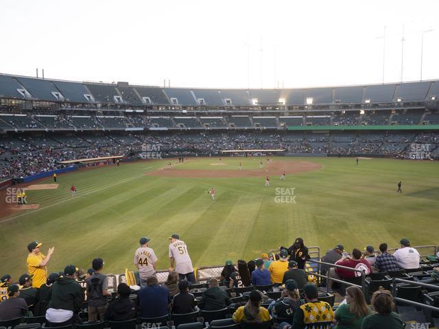 Seating view for Oakland Coliseum Section Front 149