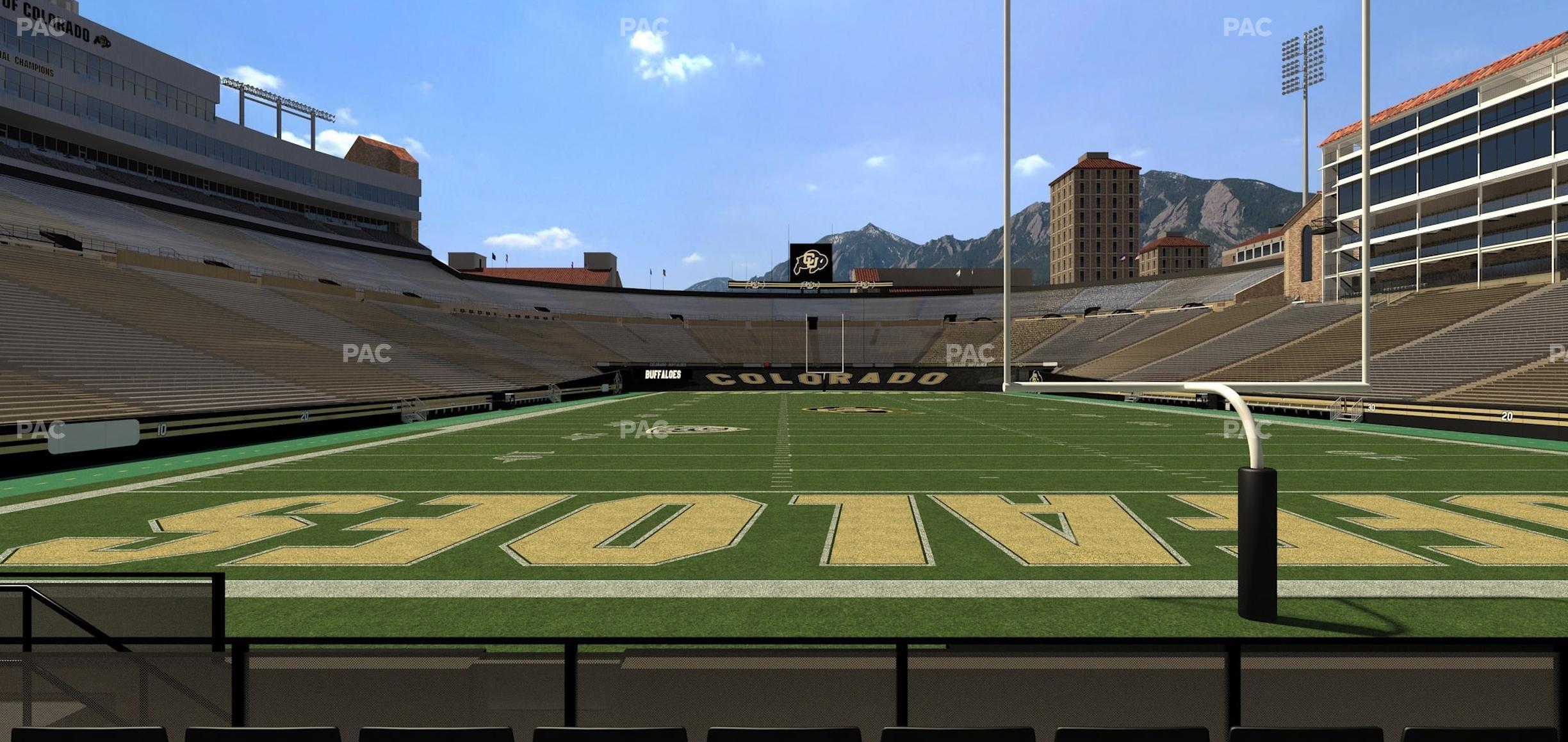 Seating view for Folsom Field Section 1