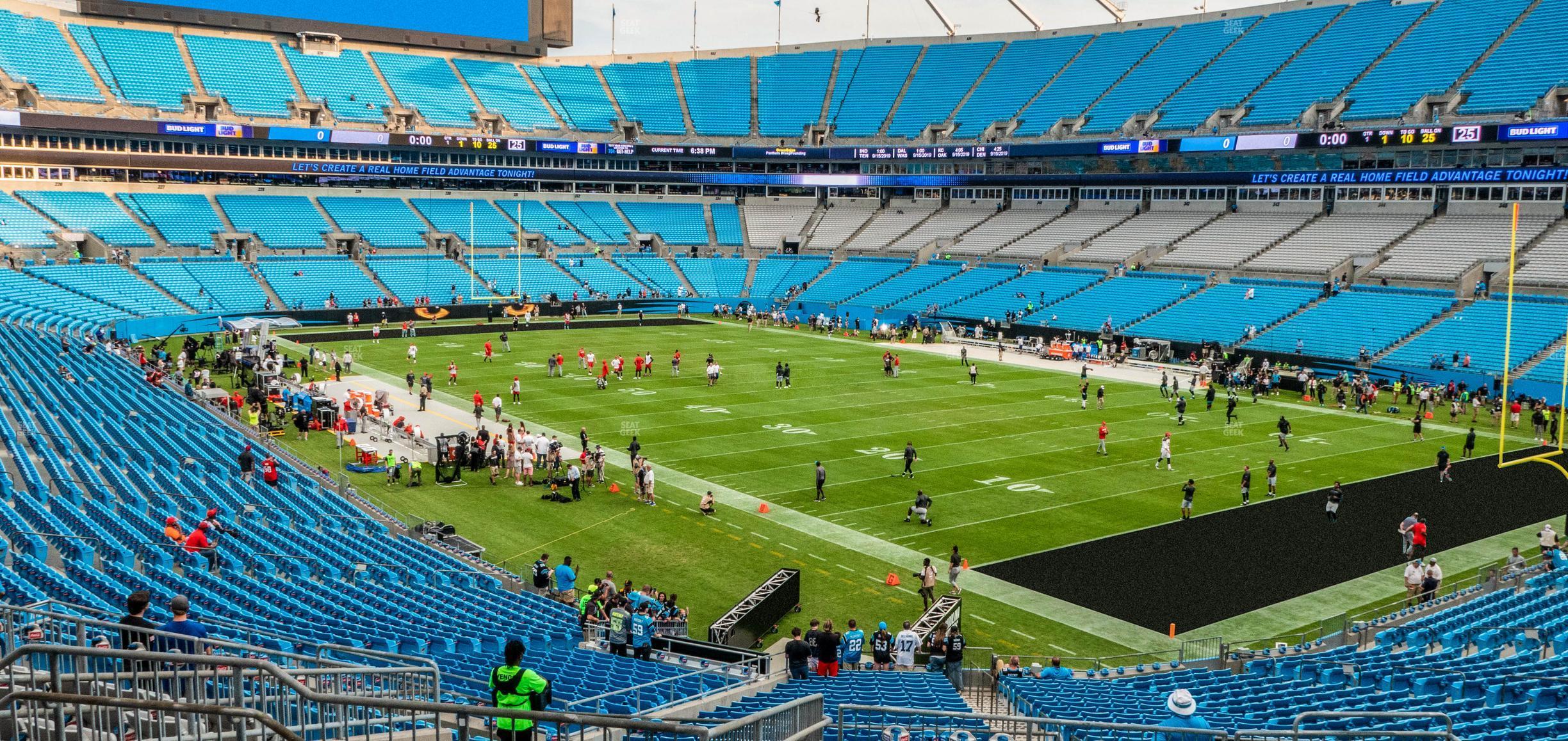 Seating view for Bank of America Stadium Section 308