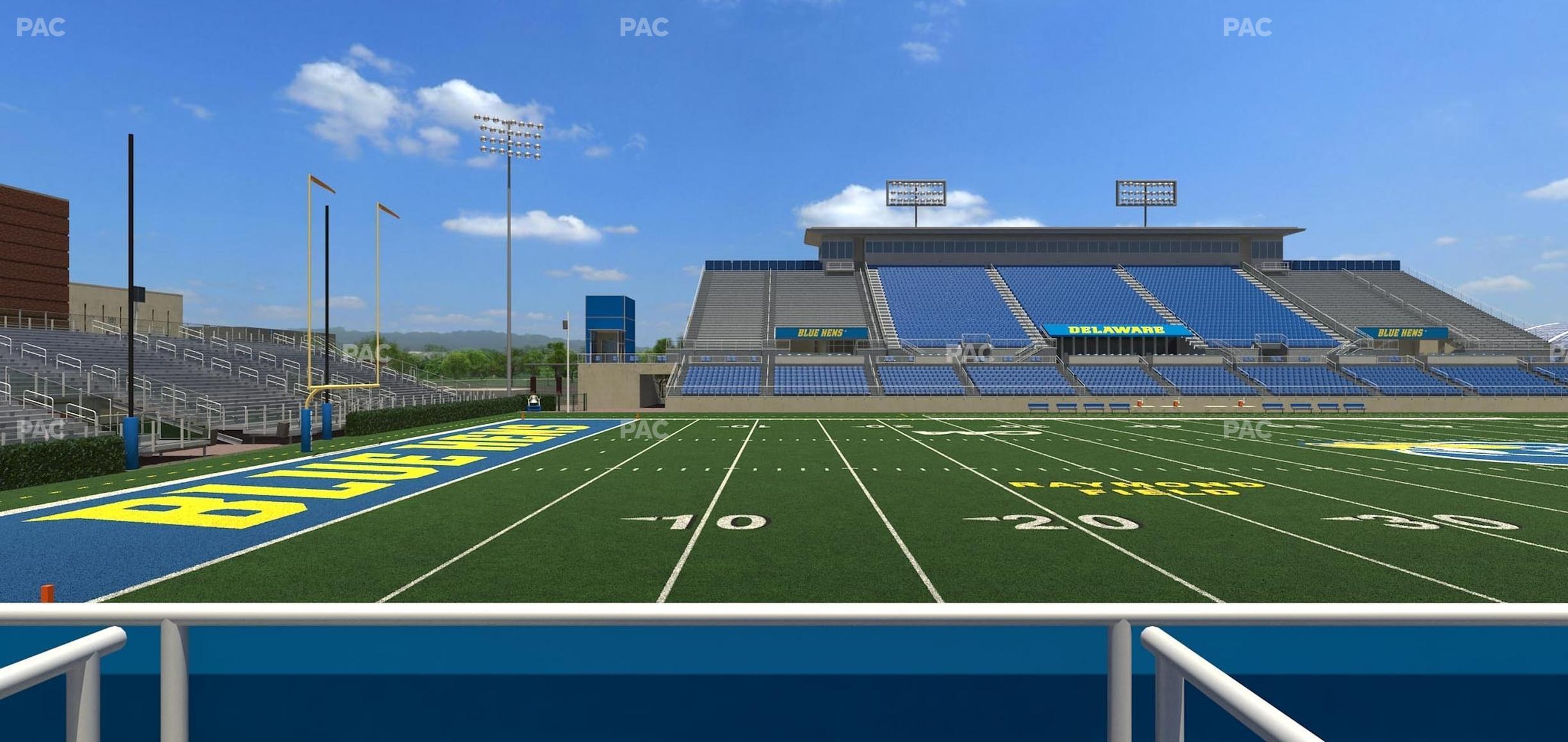 Seating view for Delaware Stadium Section East Box 92