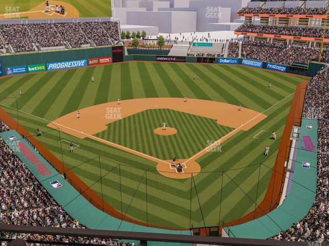 Seating view for Progressive Field Section 455