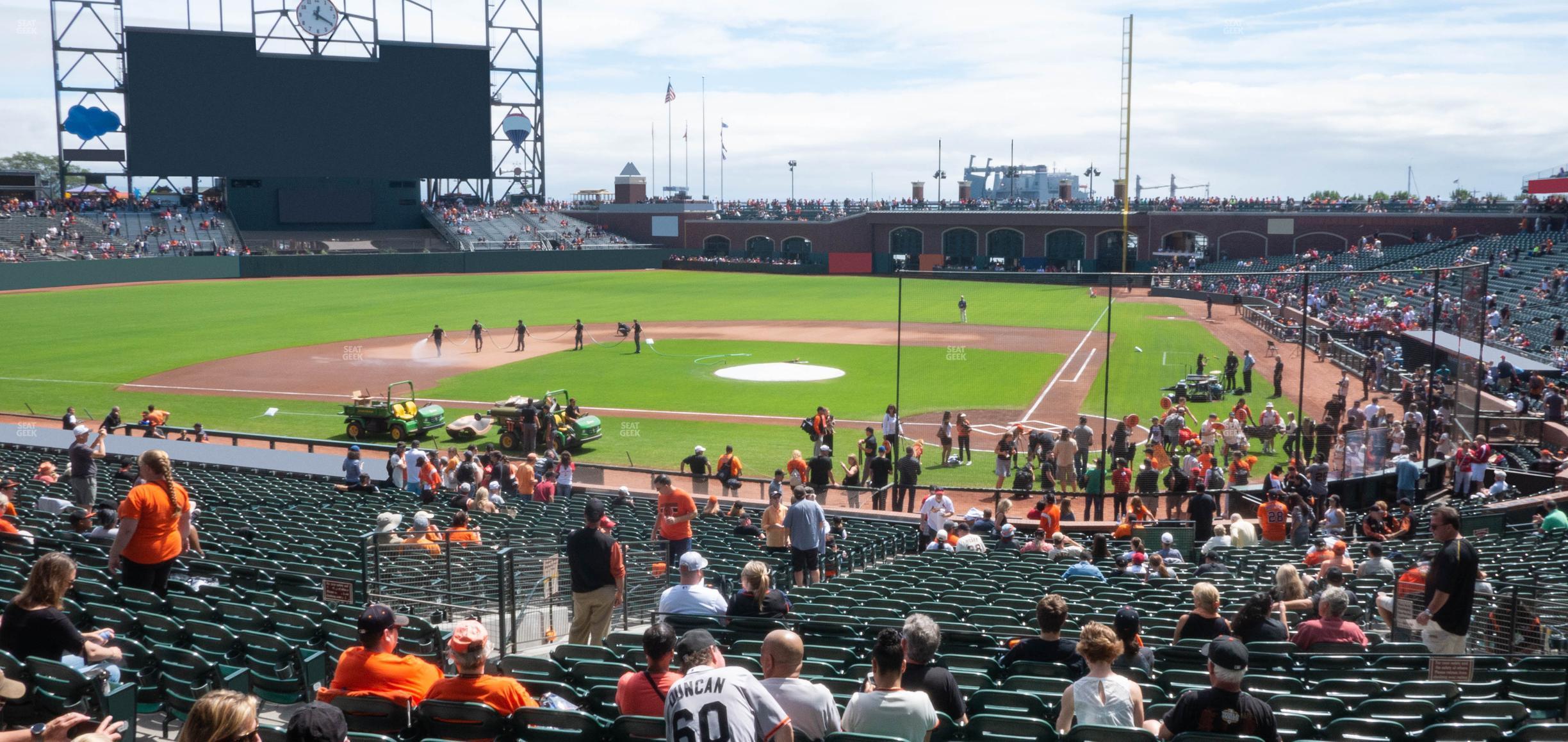 Seating view for Oracle Park Section Lower Box 119