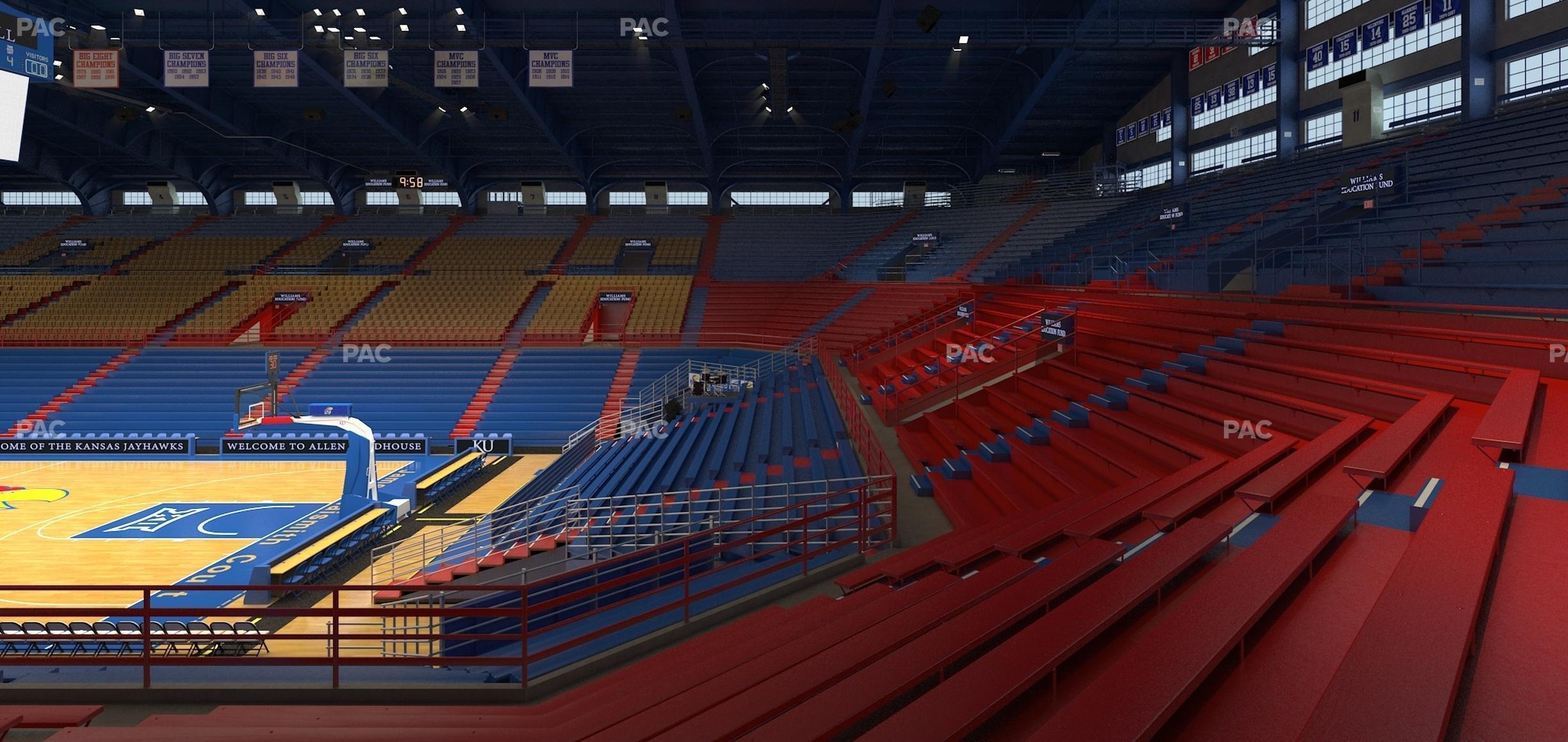 Seating view for Allen Fieldhouse Section 14