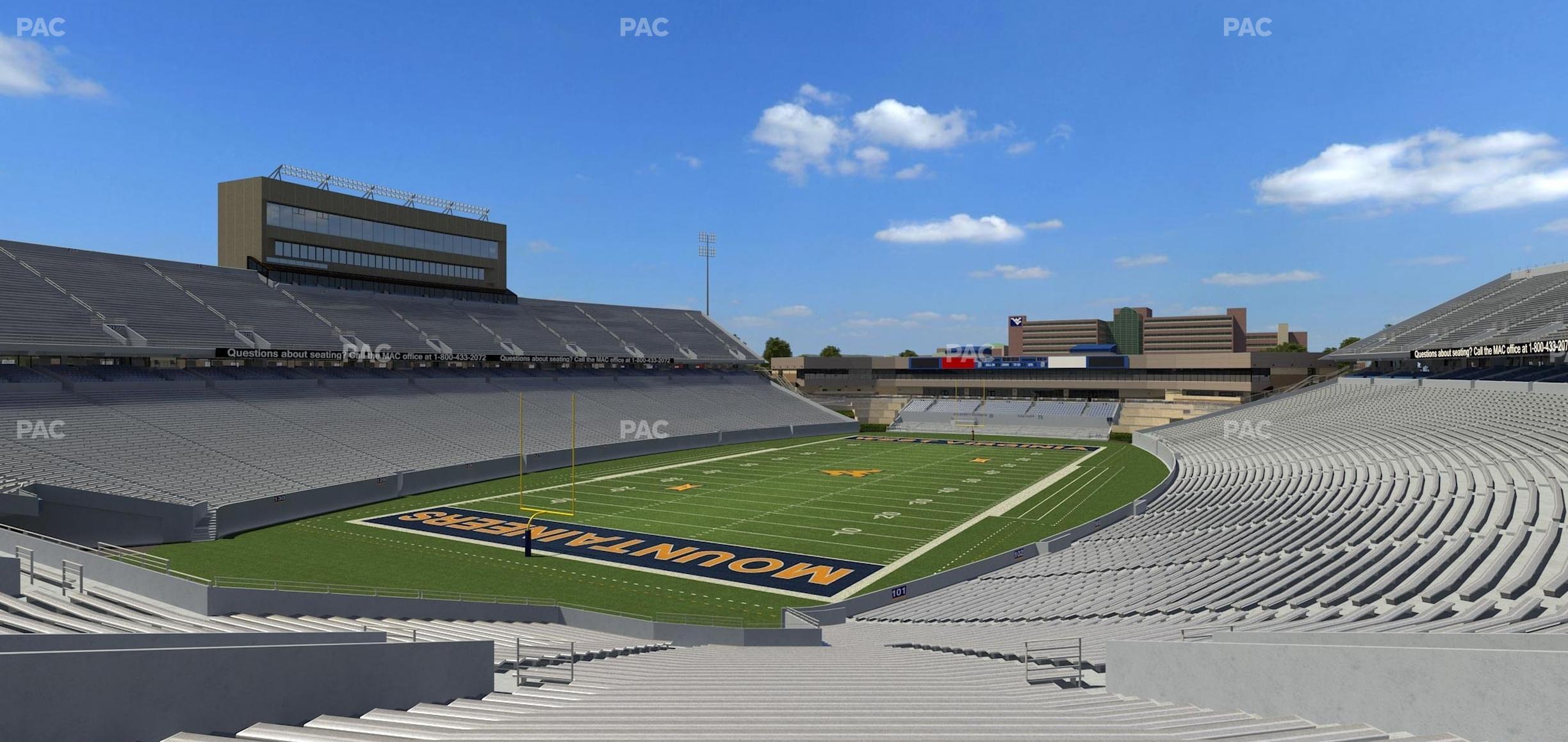 Seating view for Mountaineer Field at Milan Puskar Stadium Section 99