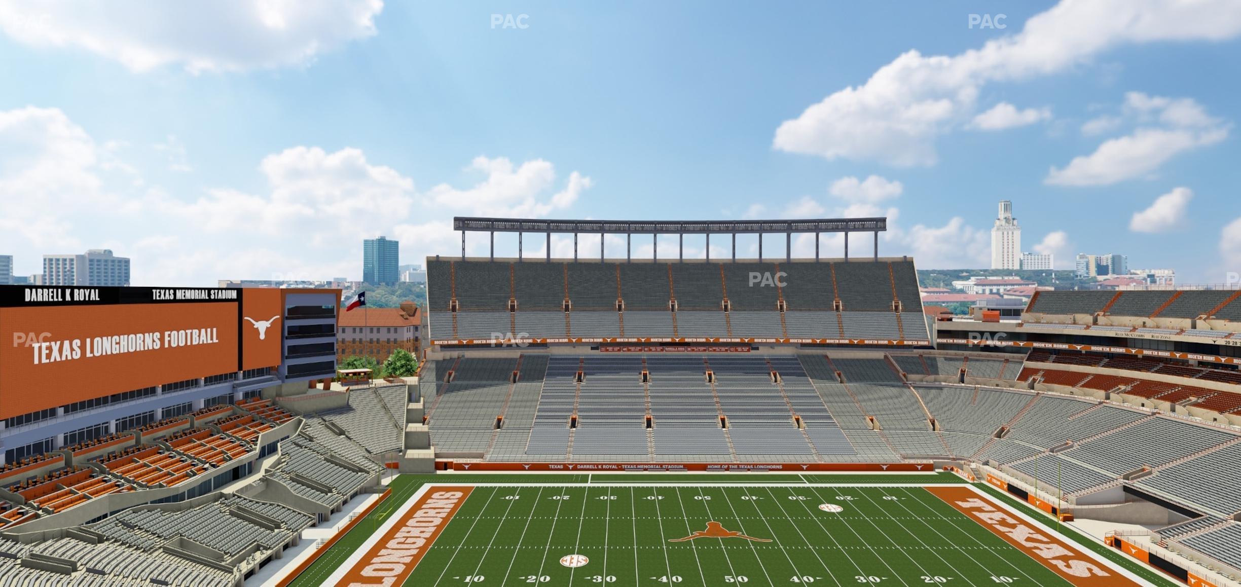 Seating view for Darrell K Royal - Texas Memorial Stadium Section 129