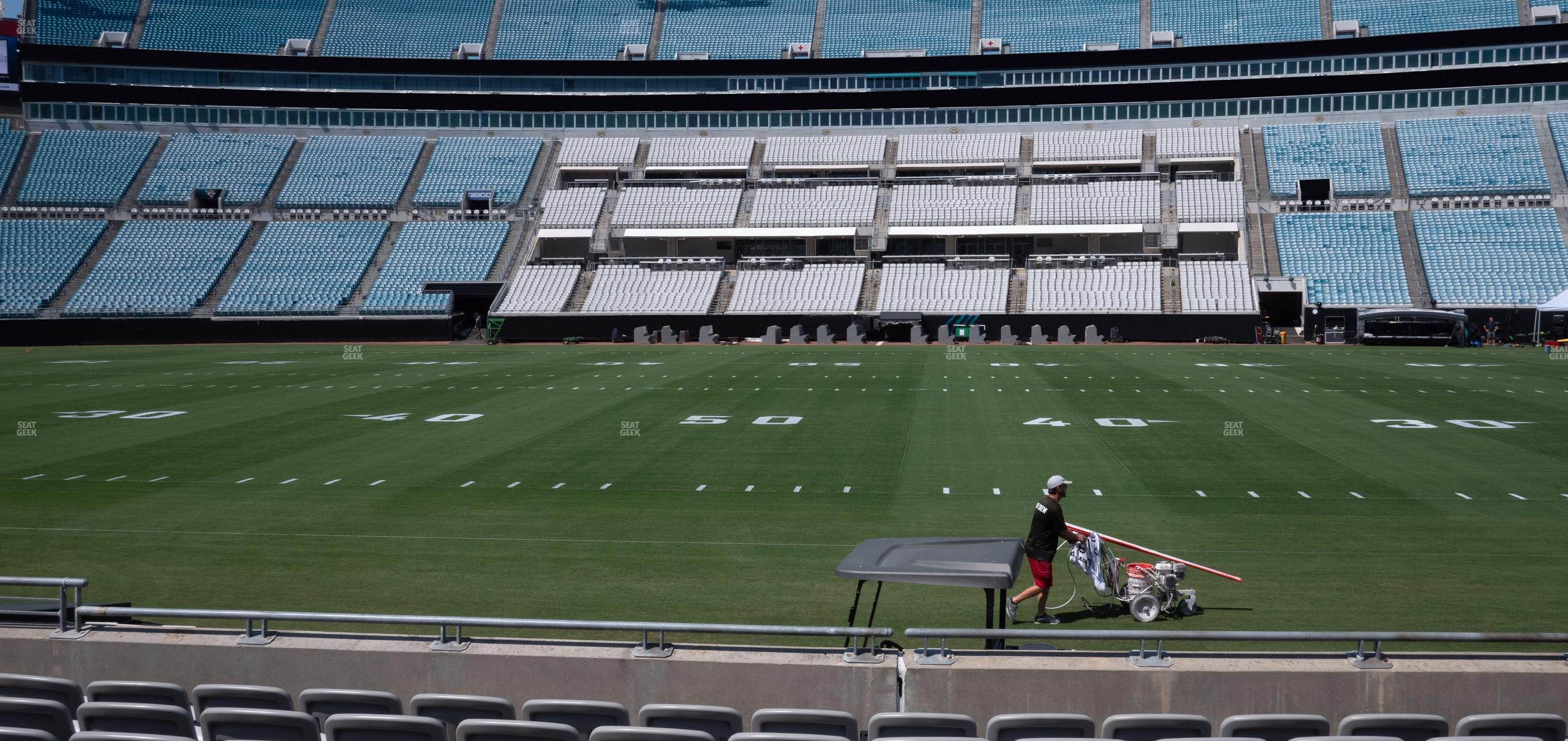 Seating view for EverBank Stadium Section Gallagher Club 36