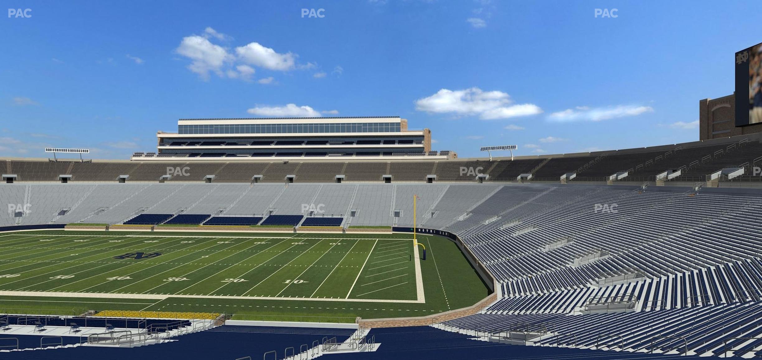 Seating view for Notre Dame Stadium Section 125