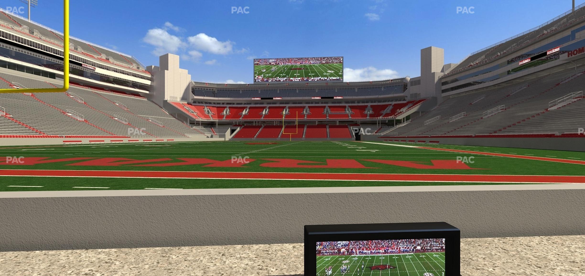 Seating view for Razorback Stadium Section Loge 6