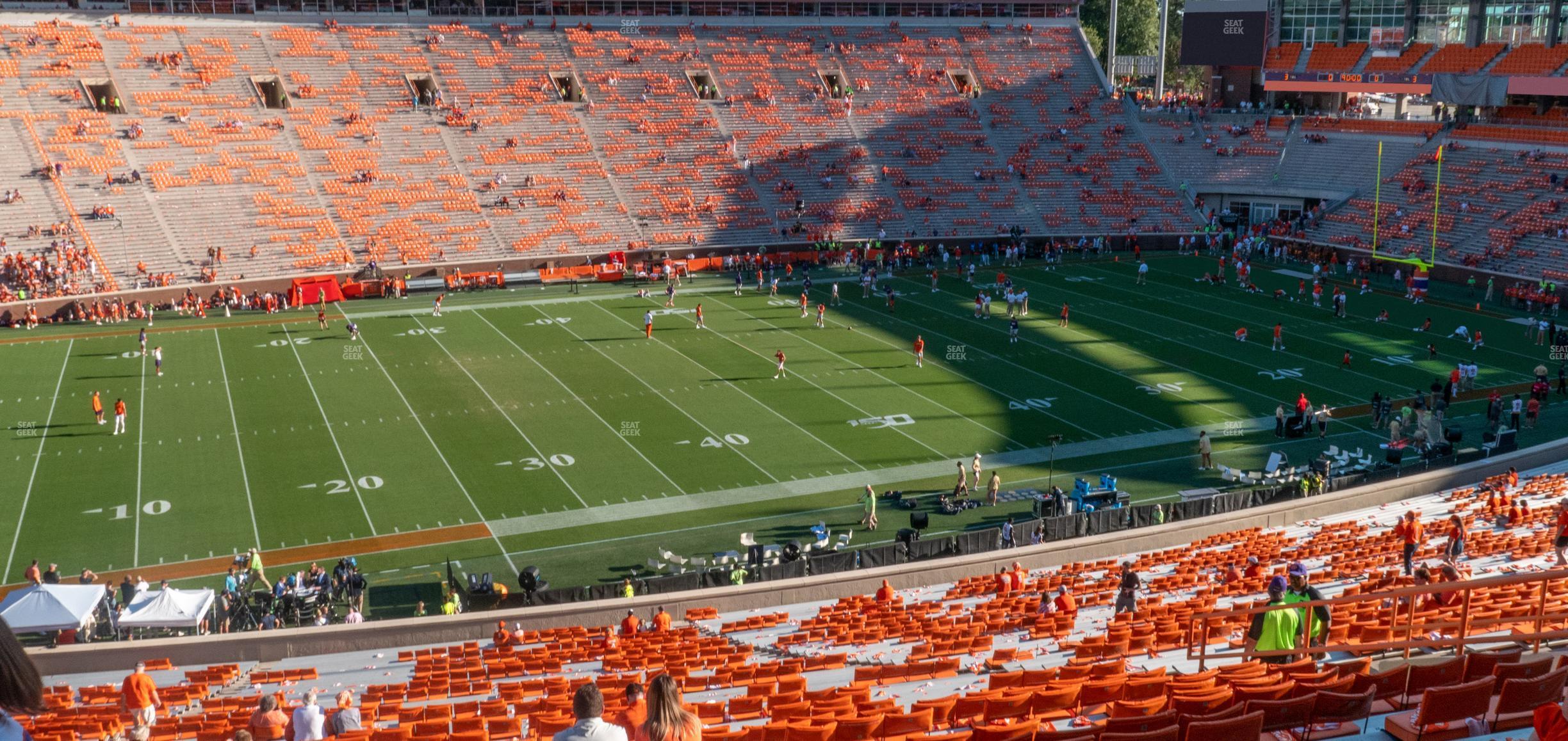 Seating view for Clemson Memorial Stadium Section Um