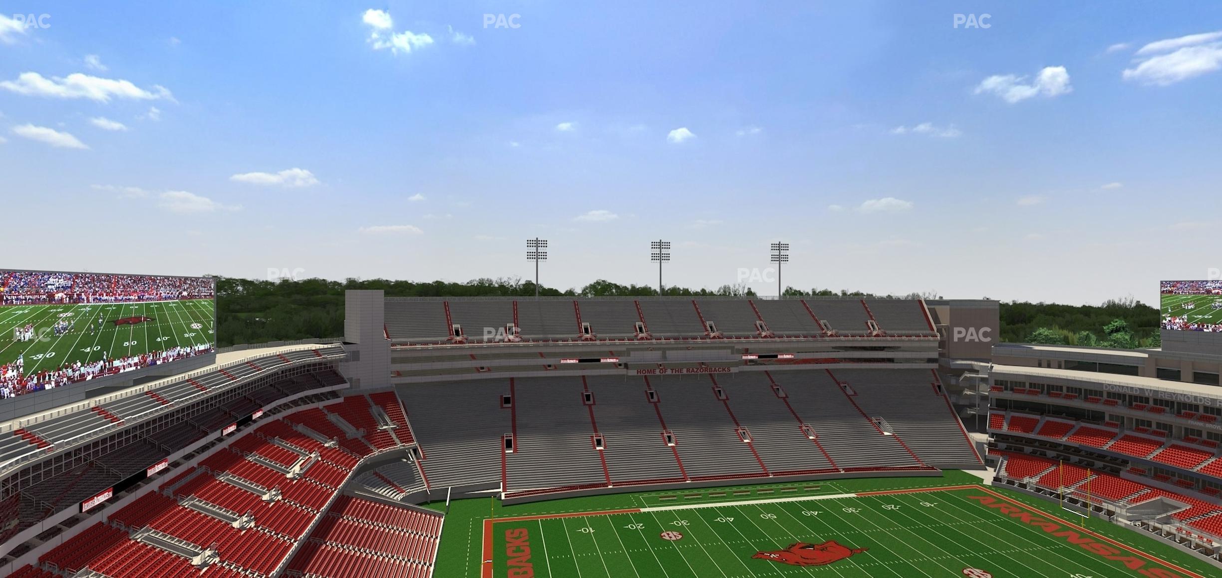 Seating view for Razorback Stadium Section 526