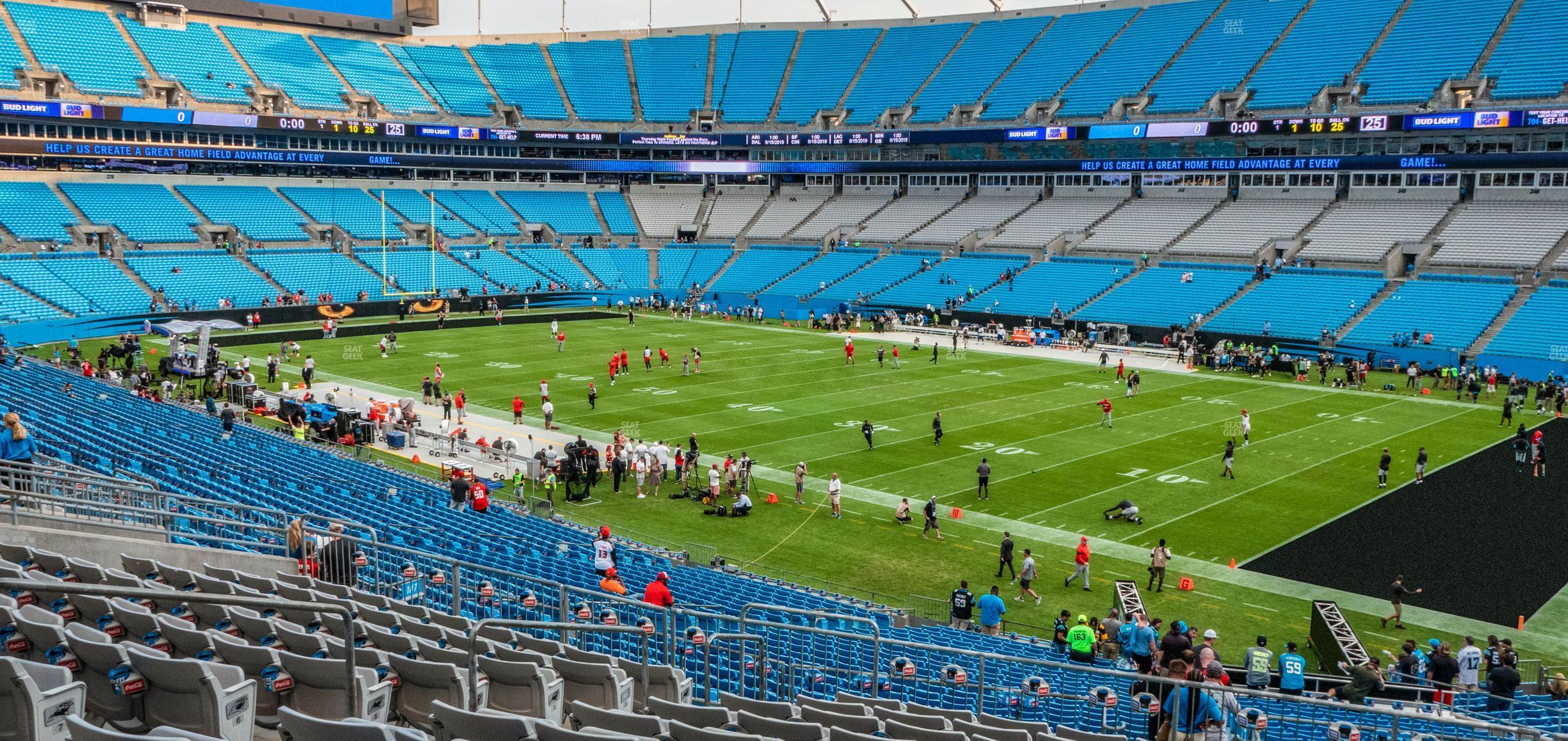 Seating view for Bank of America Stadium Section 310