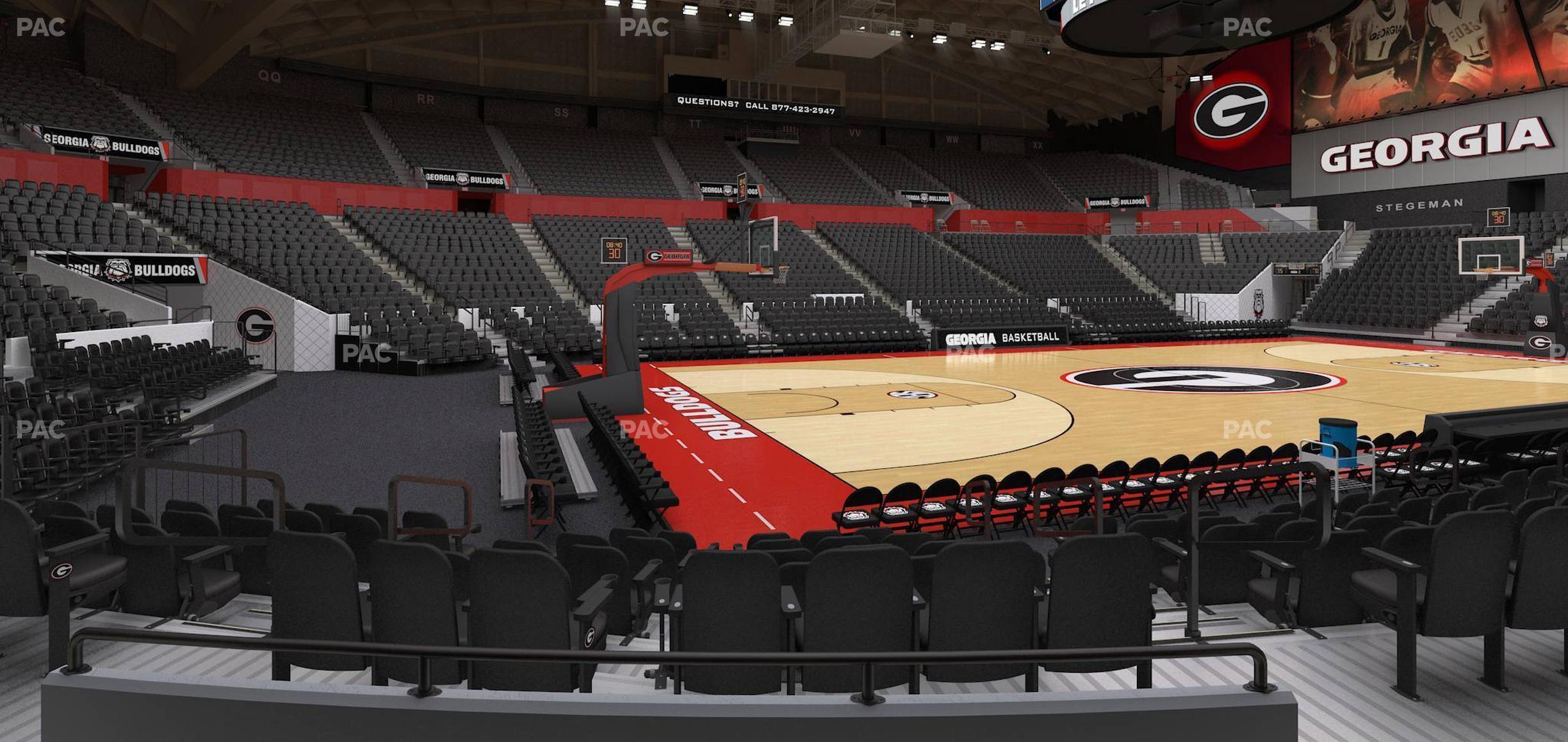 Seating view for Stegeman Coliseum Section H