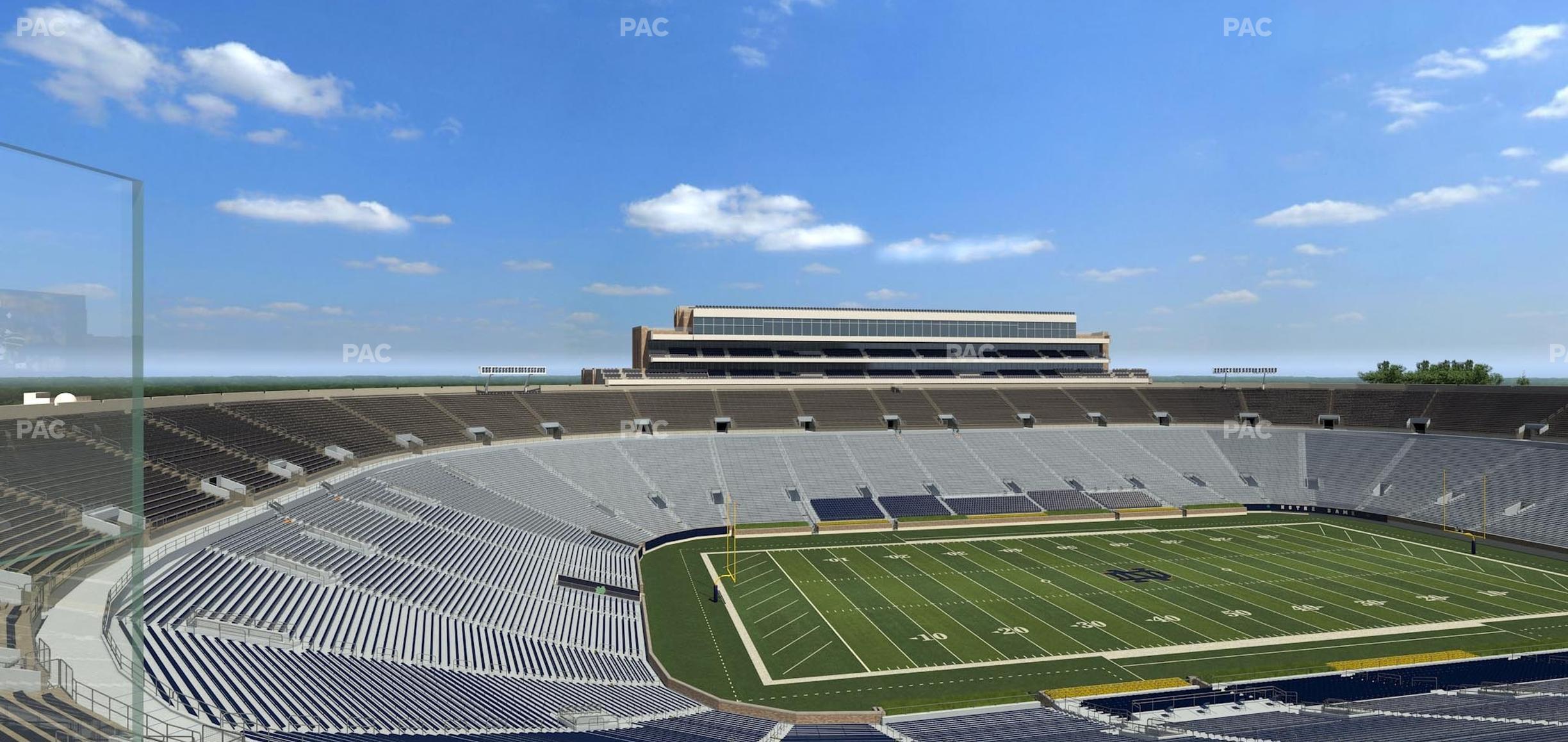 Seating view for Notre Dame Stadium Section Duncan Loge 736