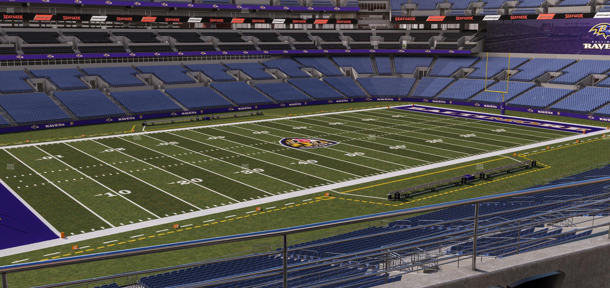 Seating view for M&T Bank Stadium Section 204