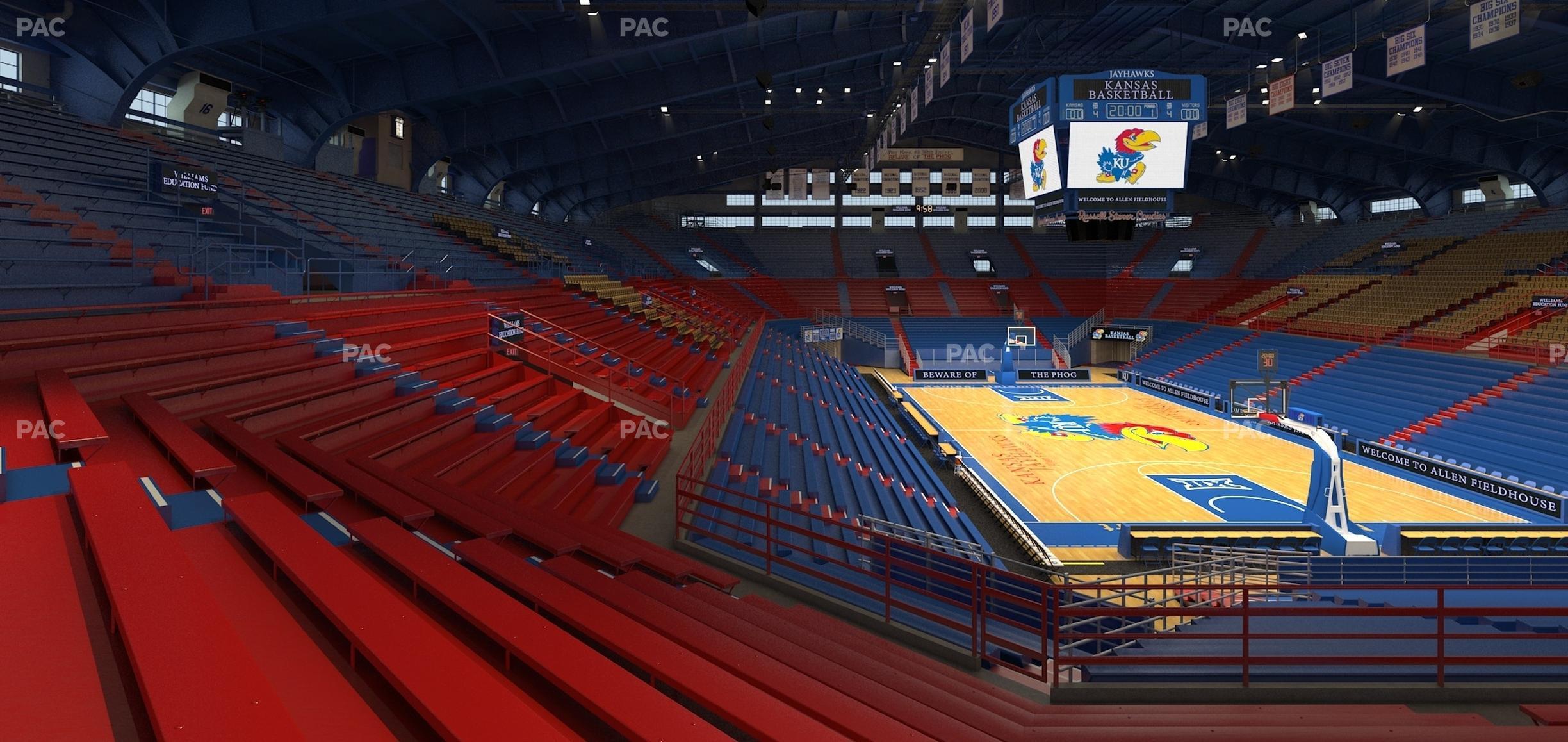 Seating view for Allen Fieldhouse Section 13