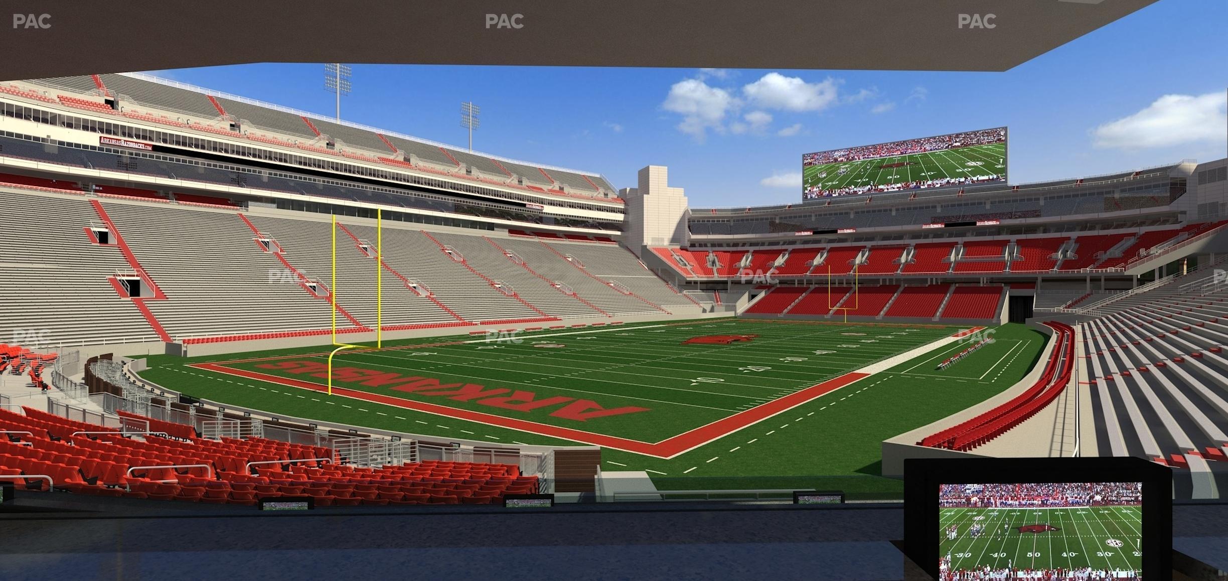 Seating view for Razorback Stadium Section Loge 32