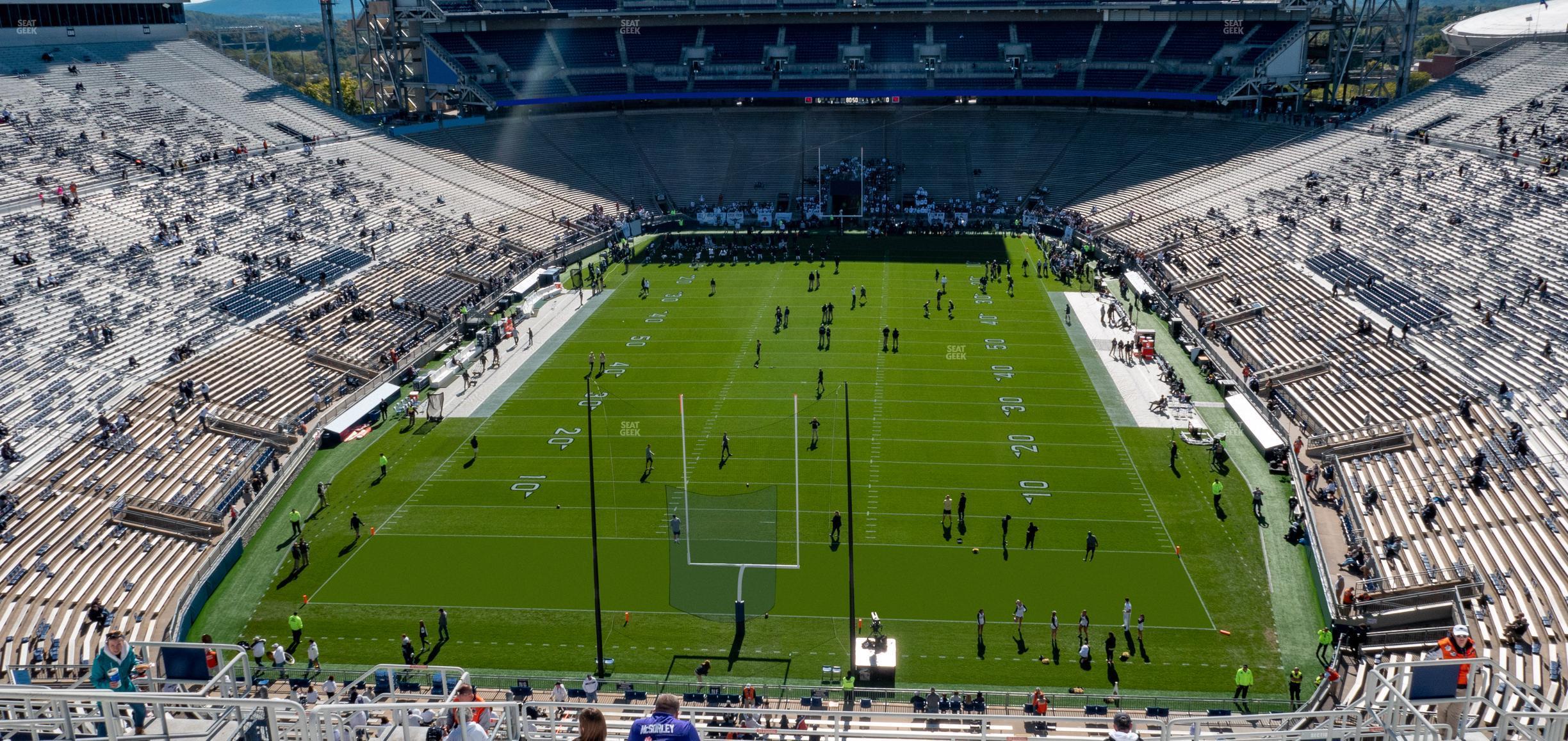 Seating view for Beaver Stadium Section North F Upper