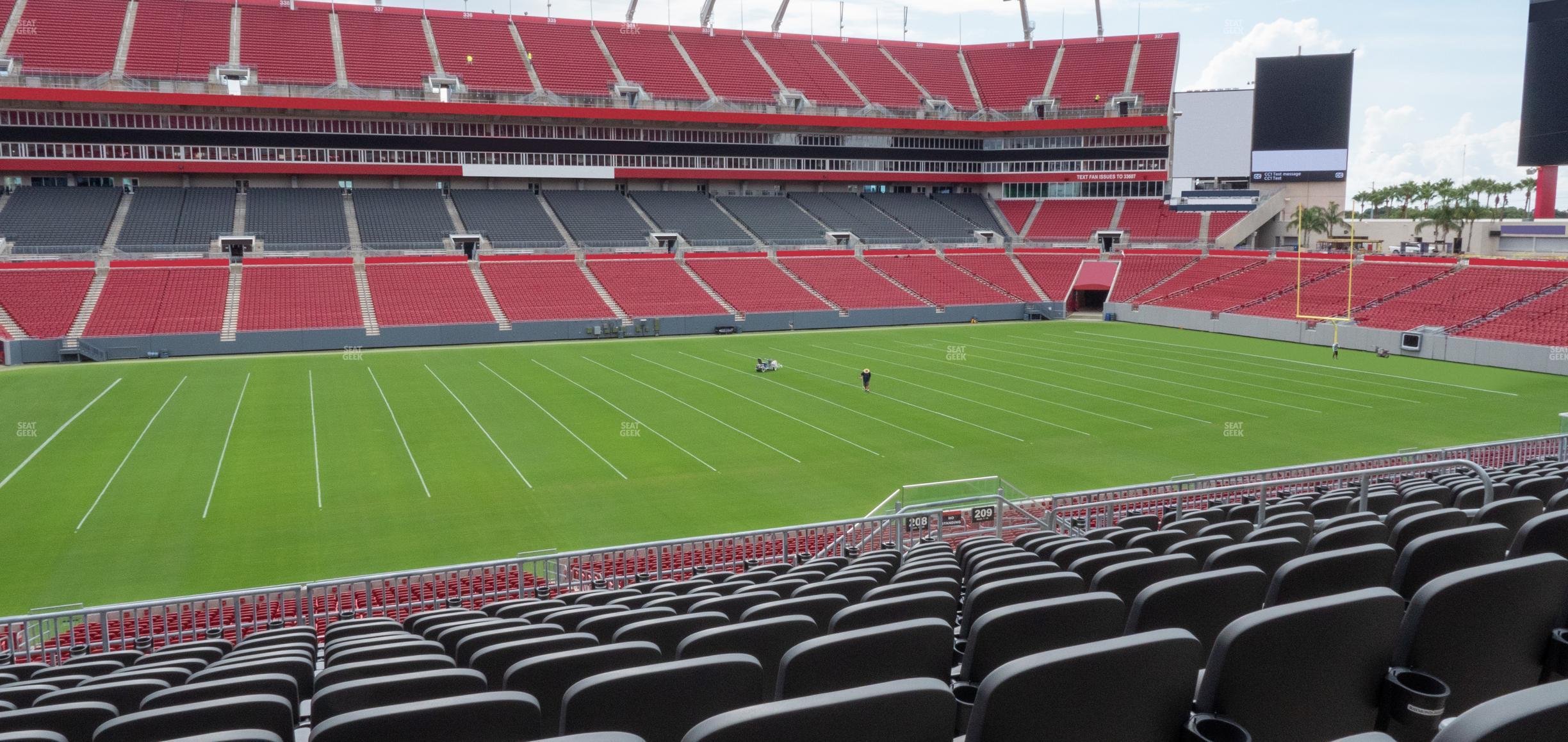 Seating view for Raymond James Stadium Section 208