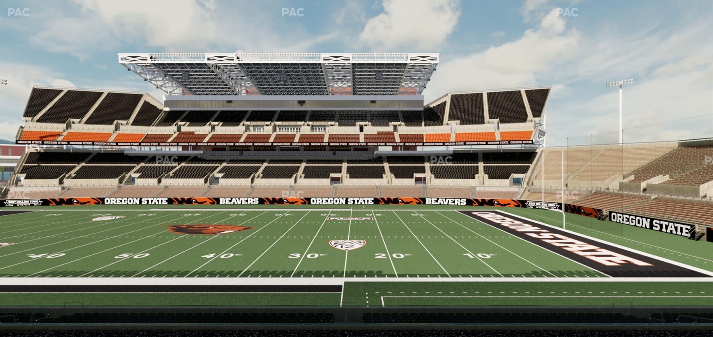 Seating view for Reser Stadium Section Box 1