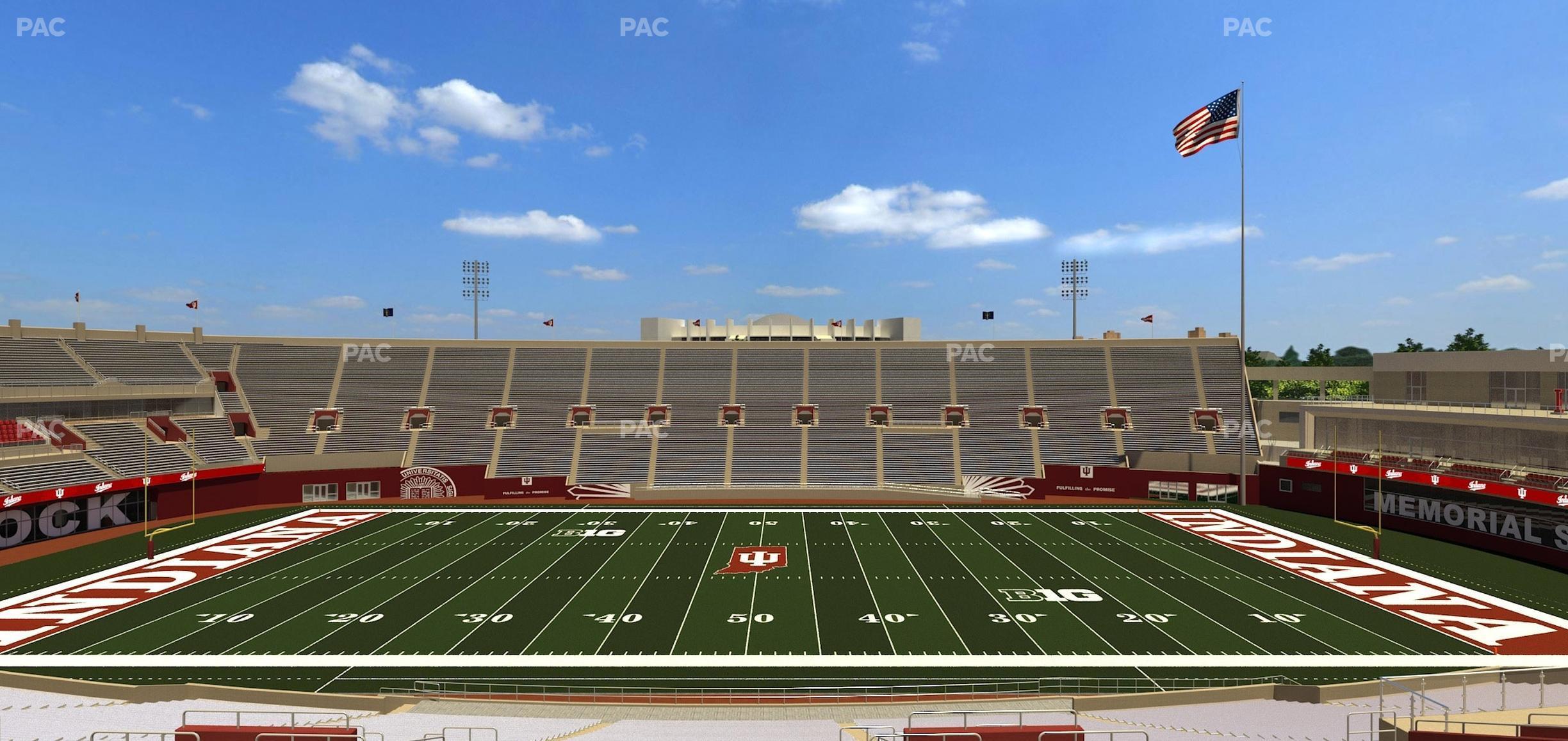 Seating view for Memorial Stadium - Indiana Section 6