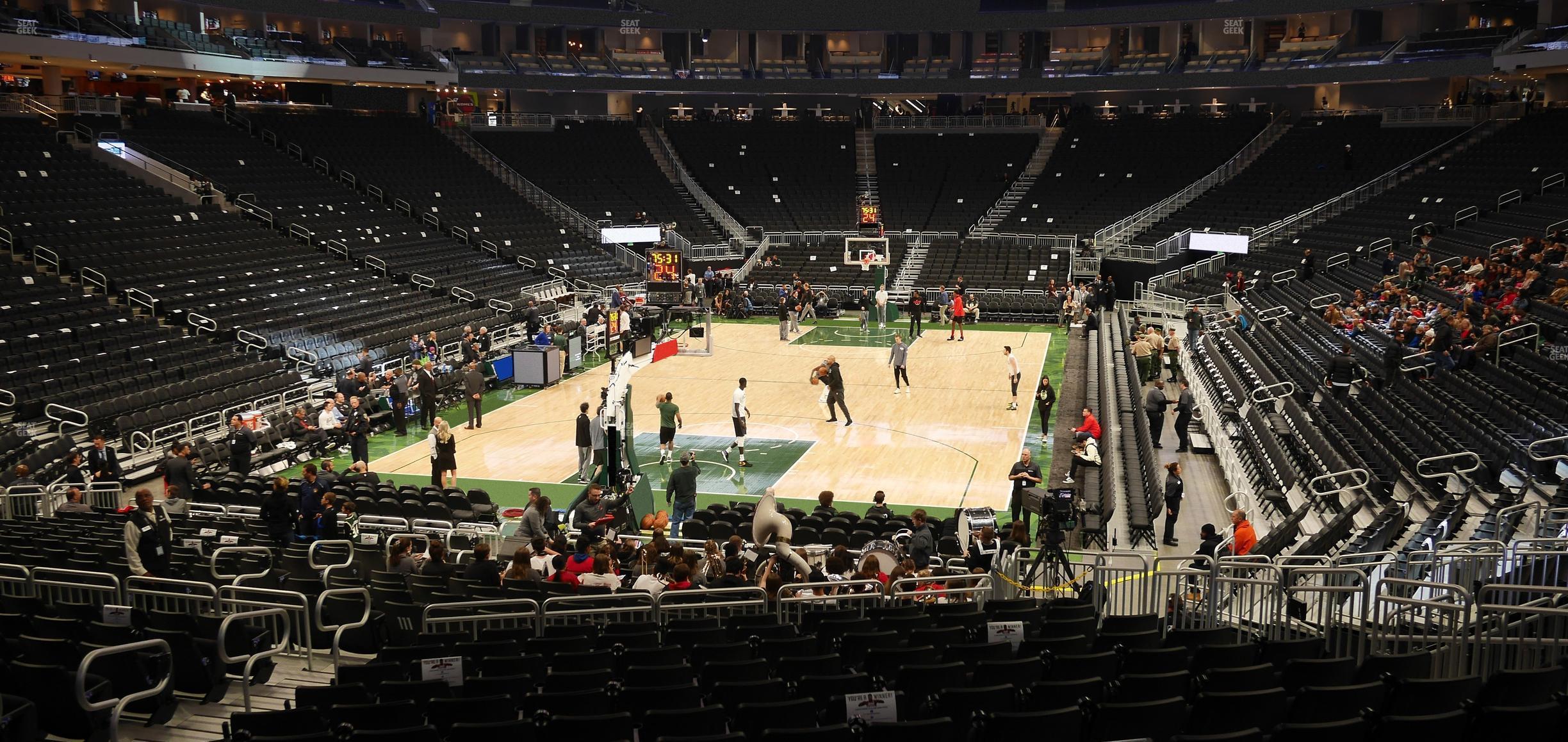 Seating view for Fiserv Forum Section 110