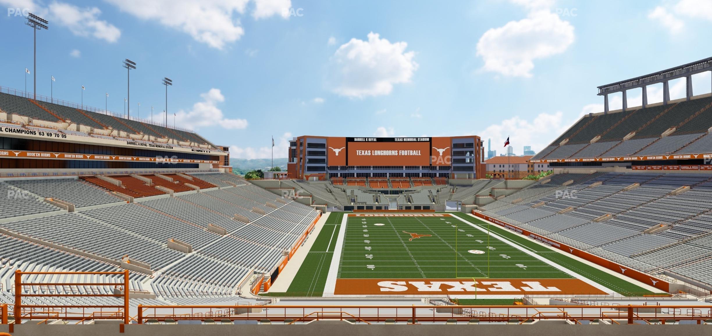 Seating view for Darrell K Royal - Texas Memorial Stadium Section Touchdown Club 17 C