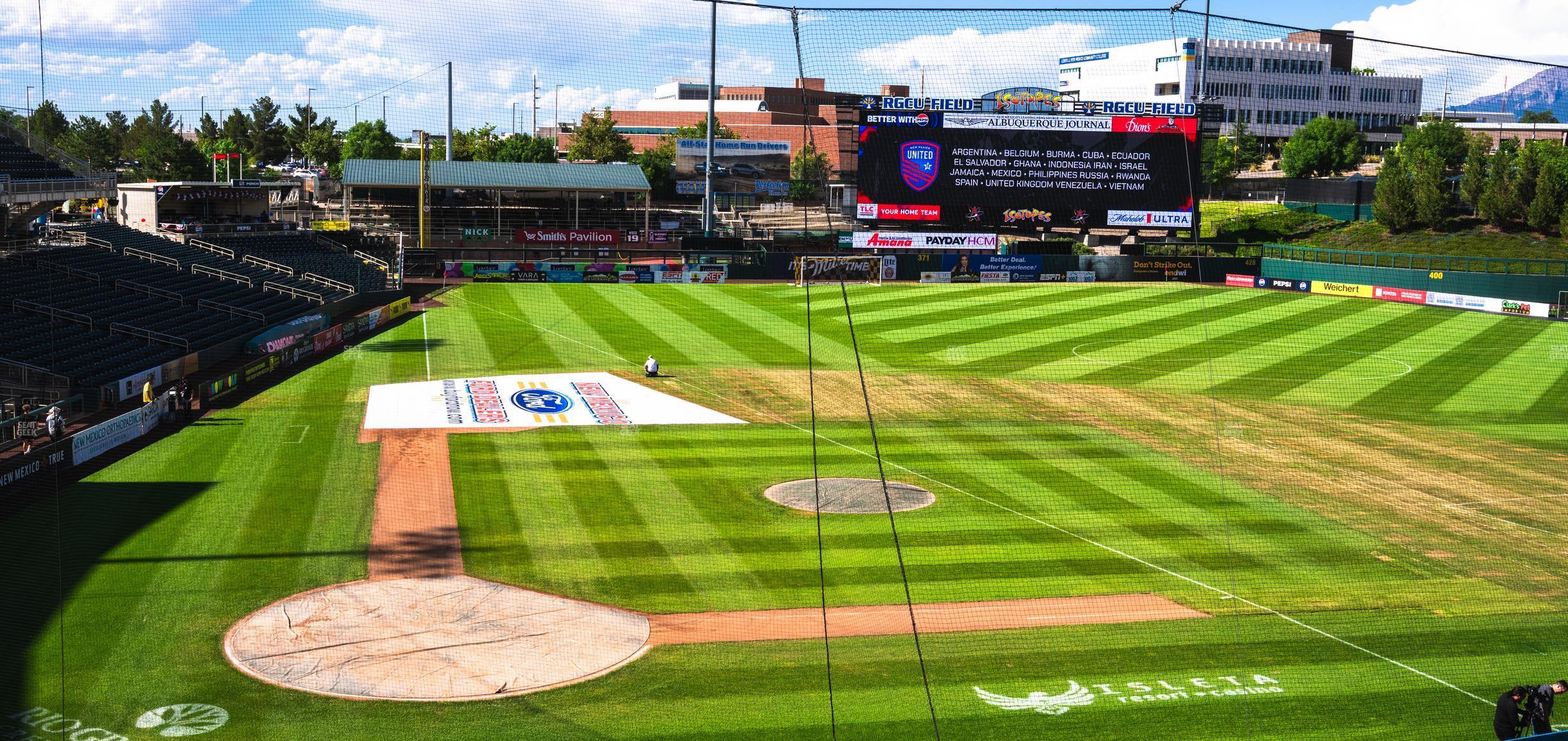 Seating view for Rio Grande Credit Union Field at Isotopes Park Section Club 308