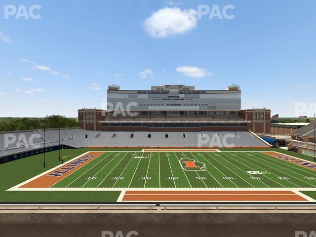 Seating view for Memorial Stadium - IL Section 206