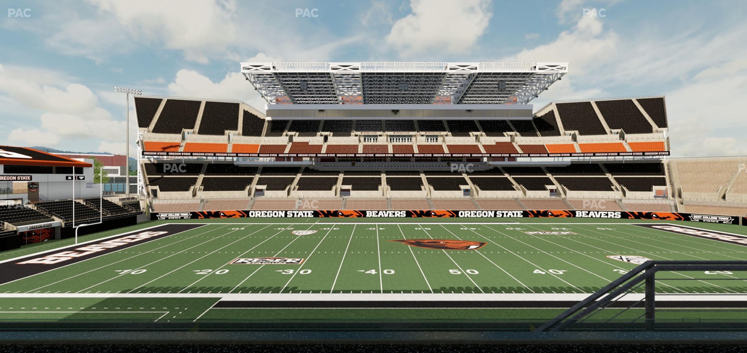 Seating view for Reser Stadium Section Box 20