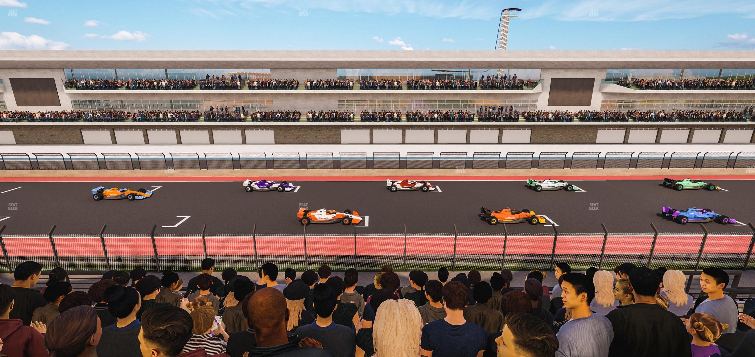 Seating view for Circuit of The Americas Section Main Grandstand Club Level 214