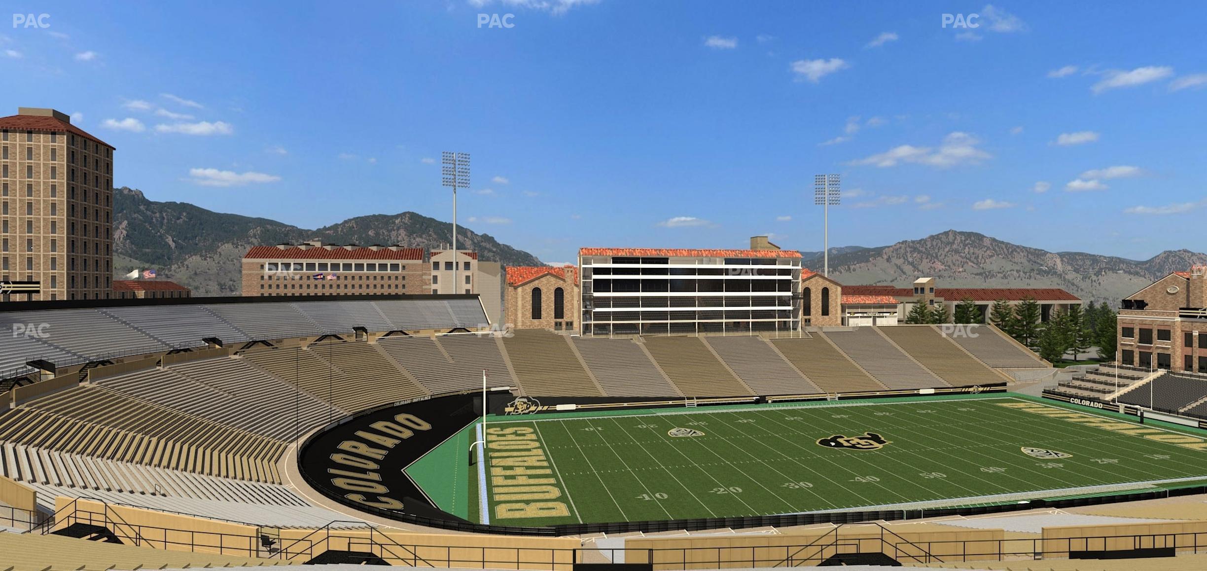 Seating view for Folsom Field Section 215